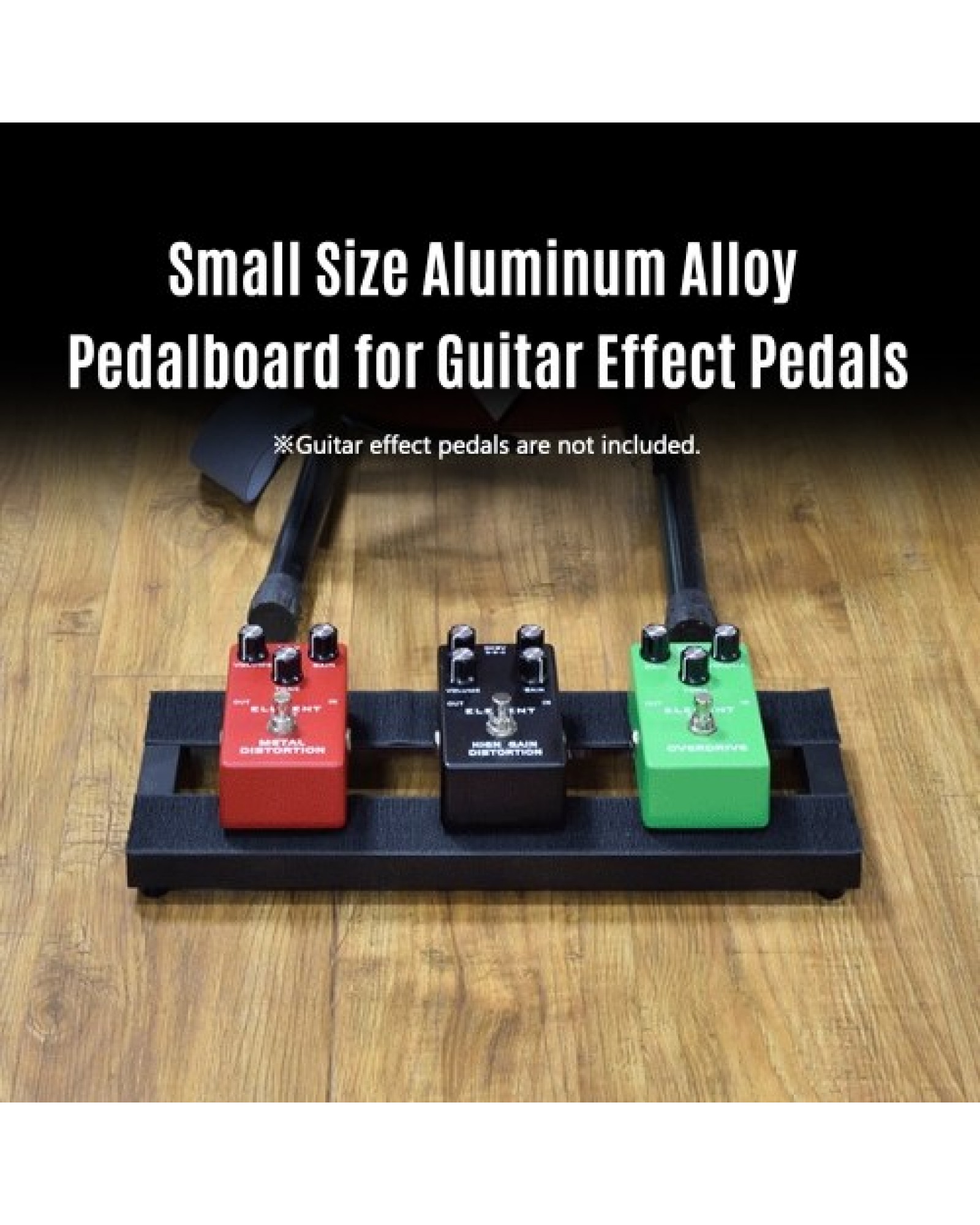 Small Size Guitar Effect Pedal Board Aluminum Alloy Pedalboard 15×4.9 Inch with Carrying Bag