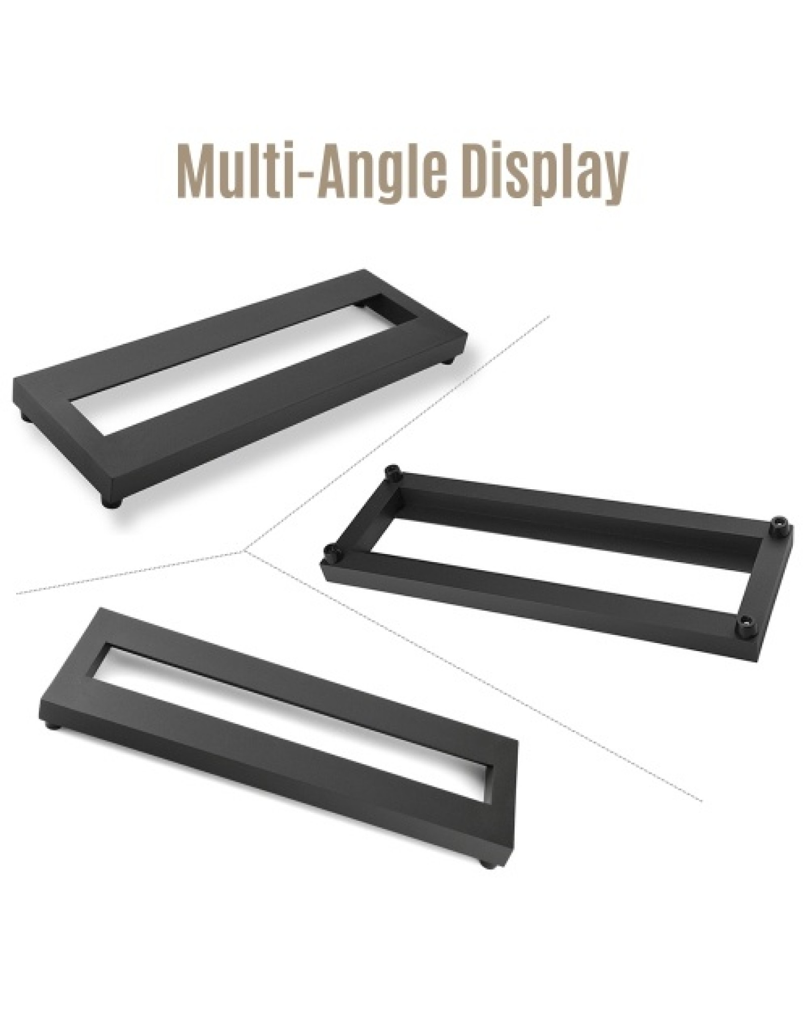 Small Size Guitar Effect Pedal Board Aluminum Alloy Pedalboard 15×4.9 Inch with Carrying Bag