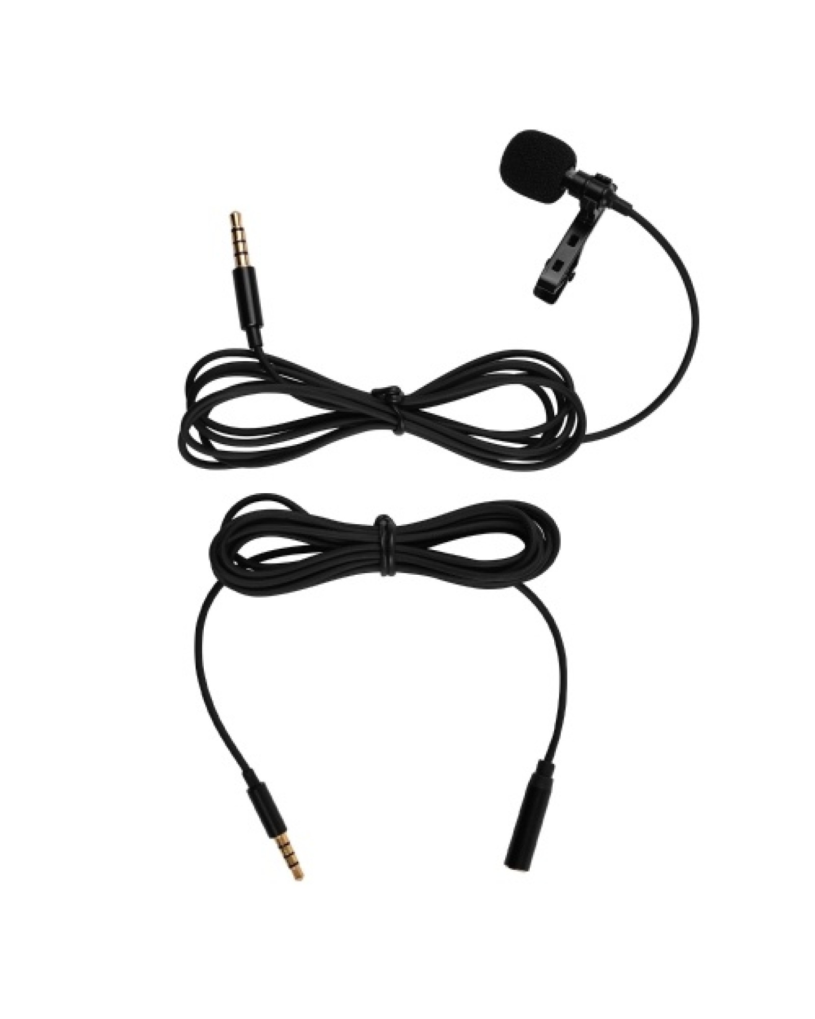 Professional Clip-On Microphone 3.5mm Audio Plug for Smartphones Comes with 2 Meters Extension Wire