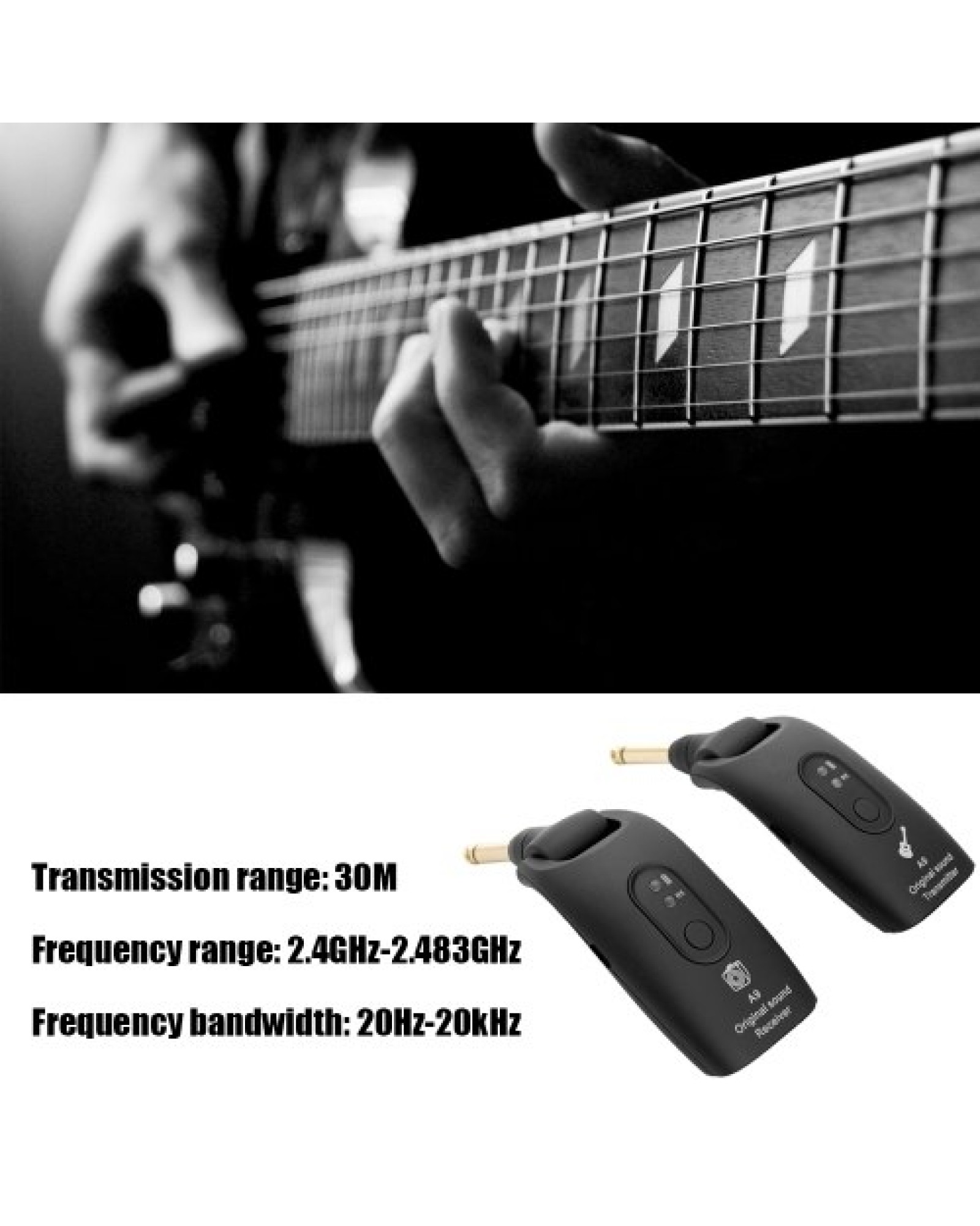 2.4G Wireless Guitar System Electric Guitars Transmitter and Receiver Set