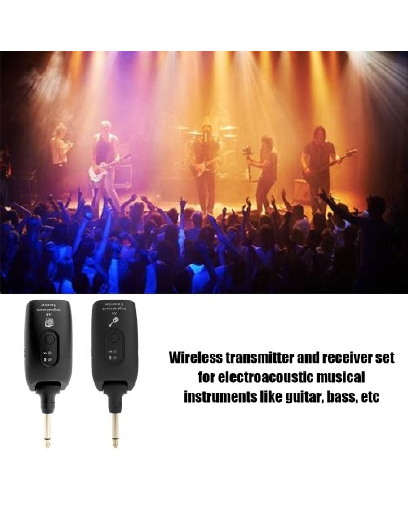2.4G Wireless Guitar System Electric Guitars Transmitter and Receiver Set
