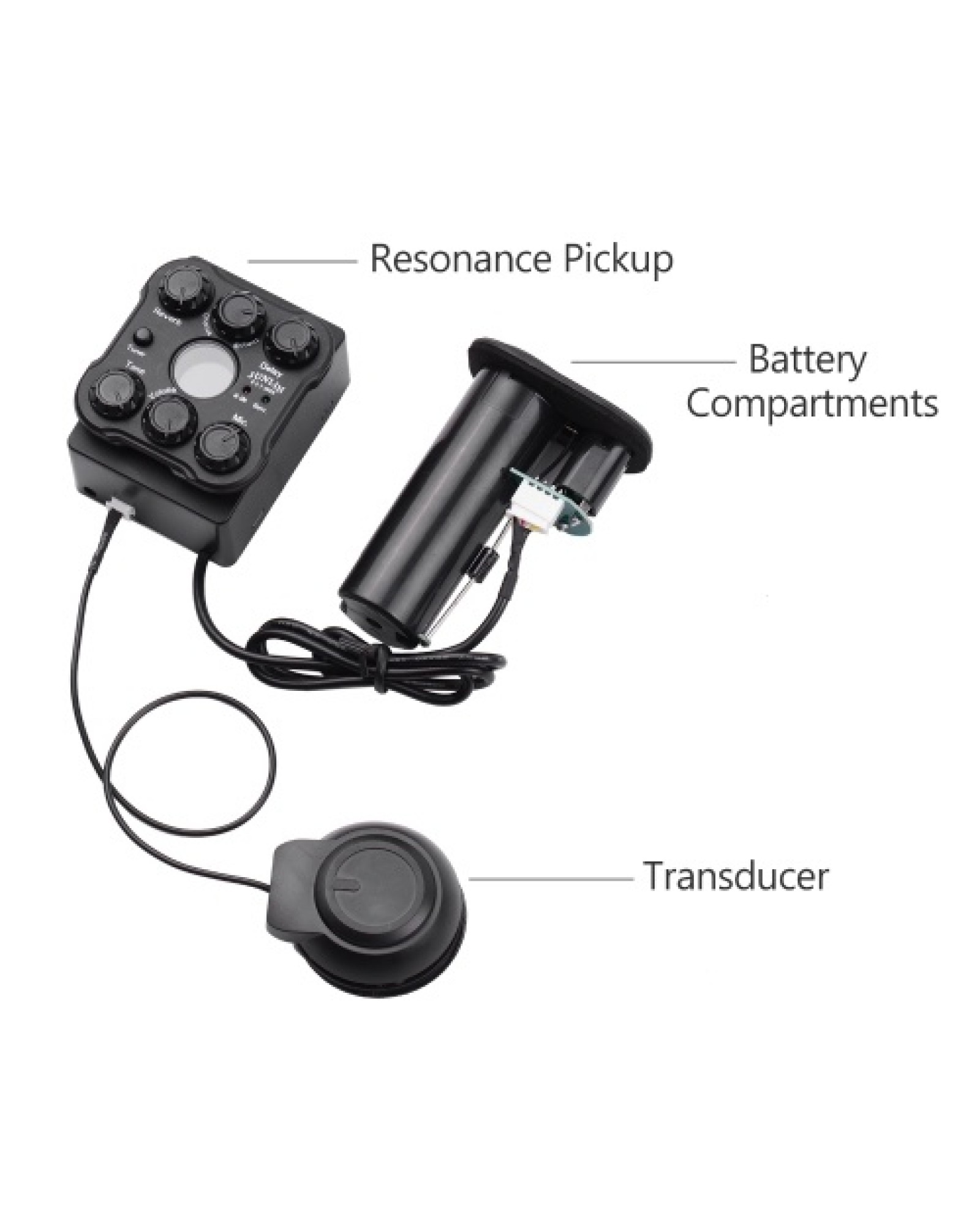 Acoustic Guitar Pickup Resonance Pickups Preamp System with LED Screen