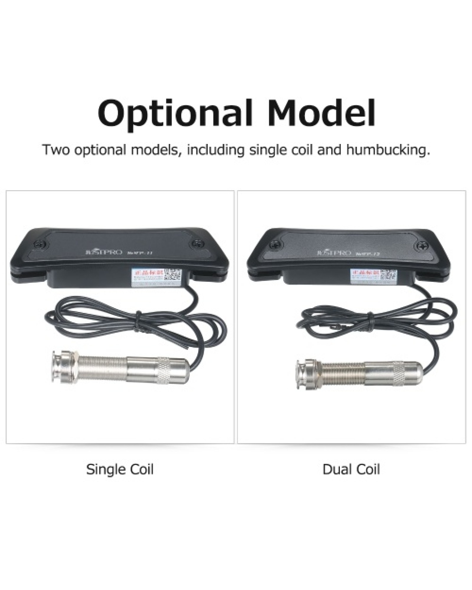 JUSTPRO High Quality Passive Magnetic Sound Hole Pickup Humbucker Dual Coil Pick-up for Folk Guitar