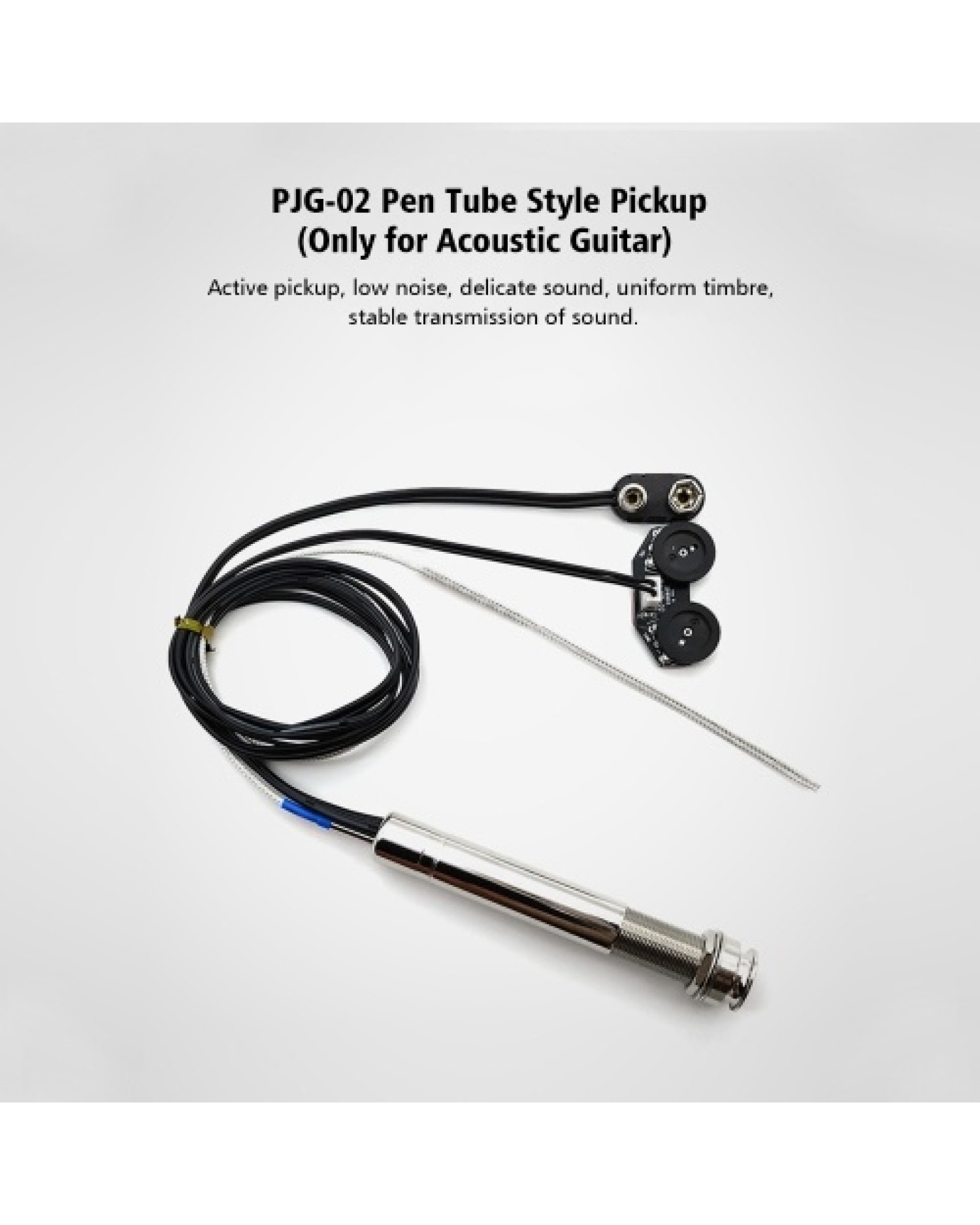 Pen Tube Style Acoustic Guitar Undersaddle Pickup Active Pickup Volume and Tone Controls with Pickup Piezo Rod Only for Acoustic