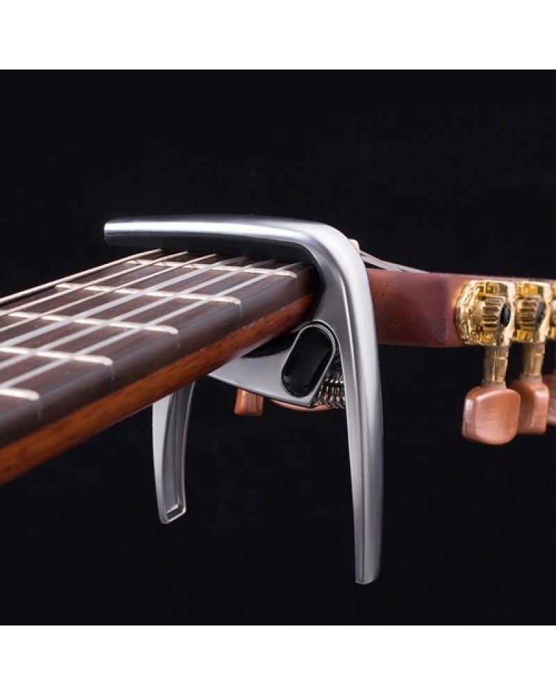 Clip-on Guitar Capo Clamp Zinc Alloy Single-handed for Classical Guitars