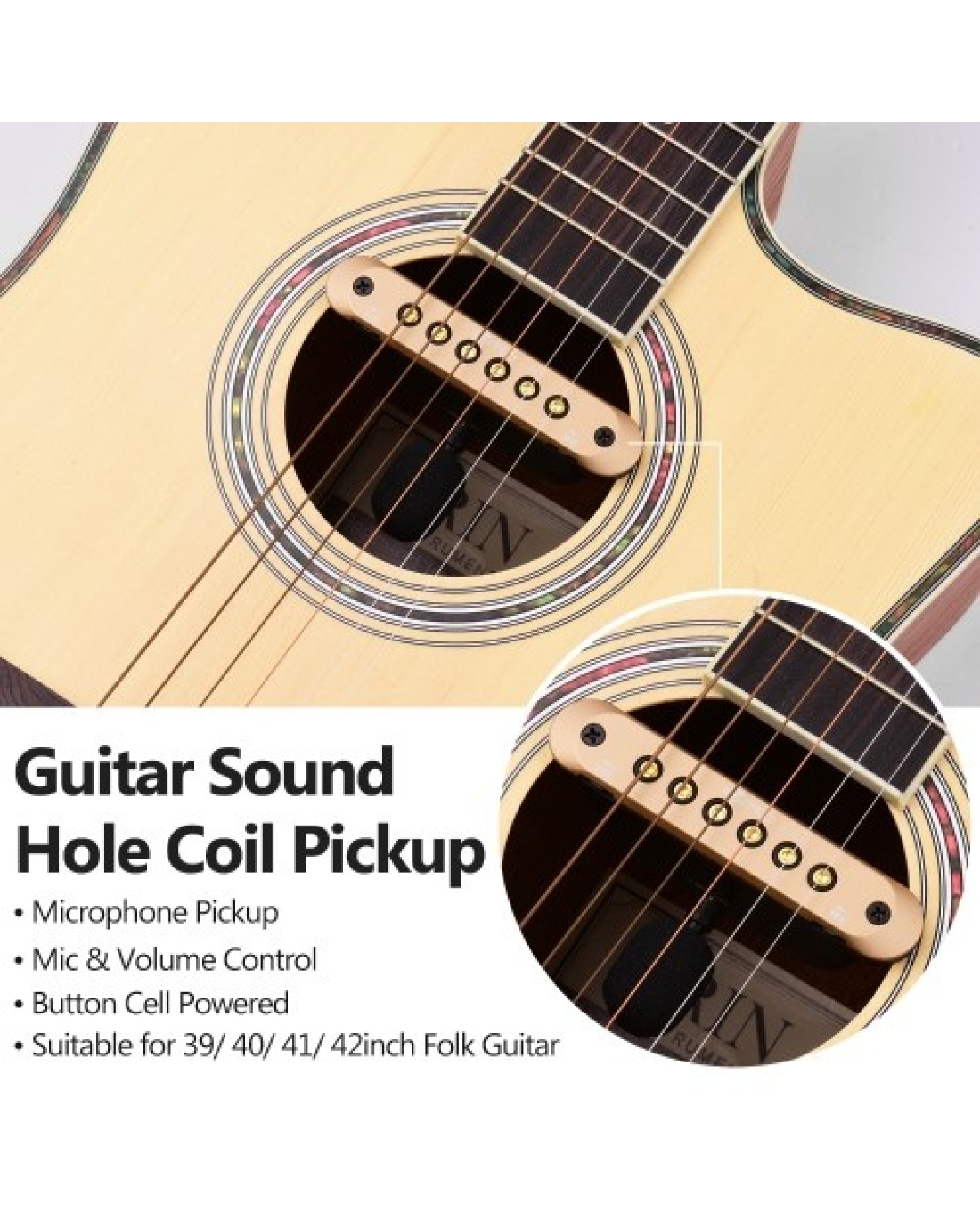 JUSTPRO JC-A1 Guitar Sound Hole Coil Pickup