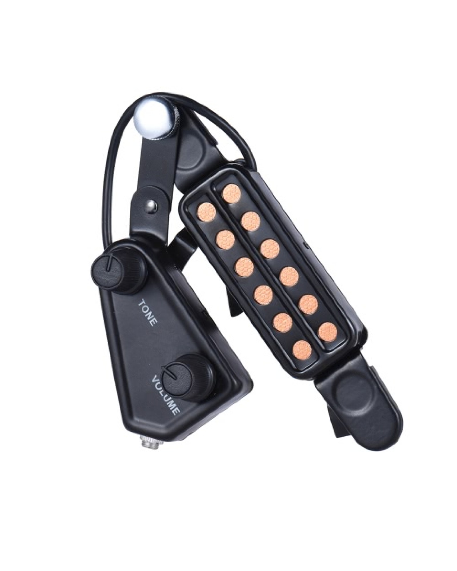 12-hole Acoustic Guitar Sound Hole Pickup Magnetic Transducer with Tone Volume Controller Audio Cable
