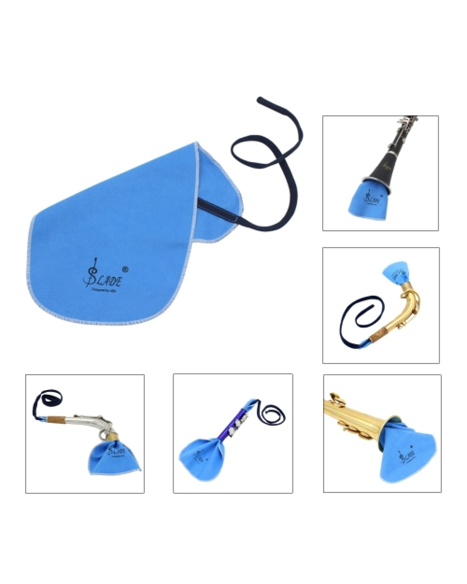 Clarinet Piccolo Flute Sax Saxphone Cleaning Cloth for Inside Tube