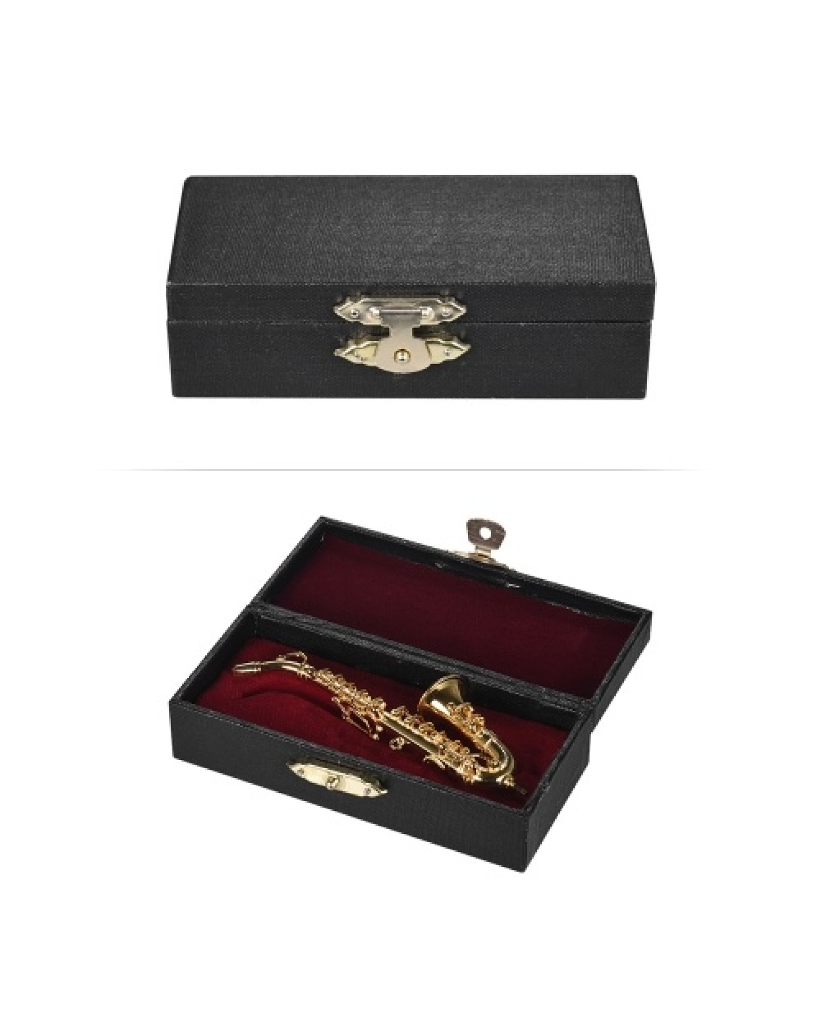 Mini Brass Alto Saxophone Sax Model Exquisite Desktop Musical Instrument Decoration