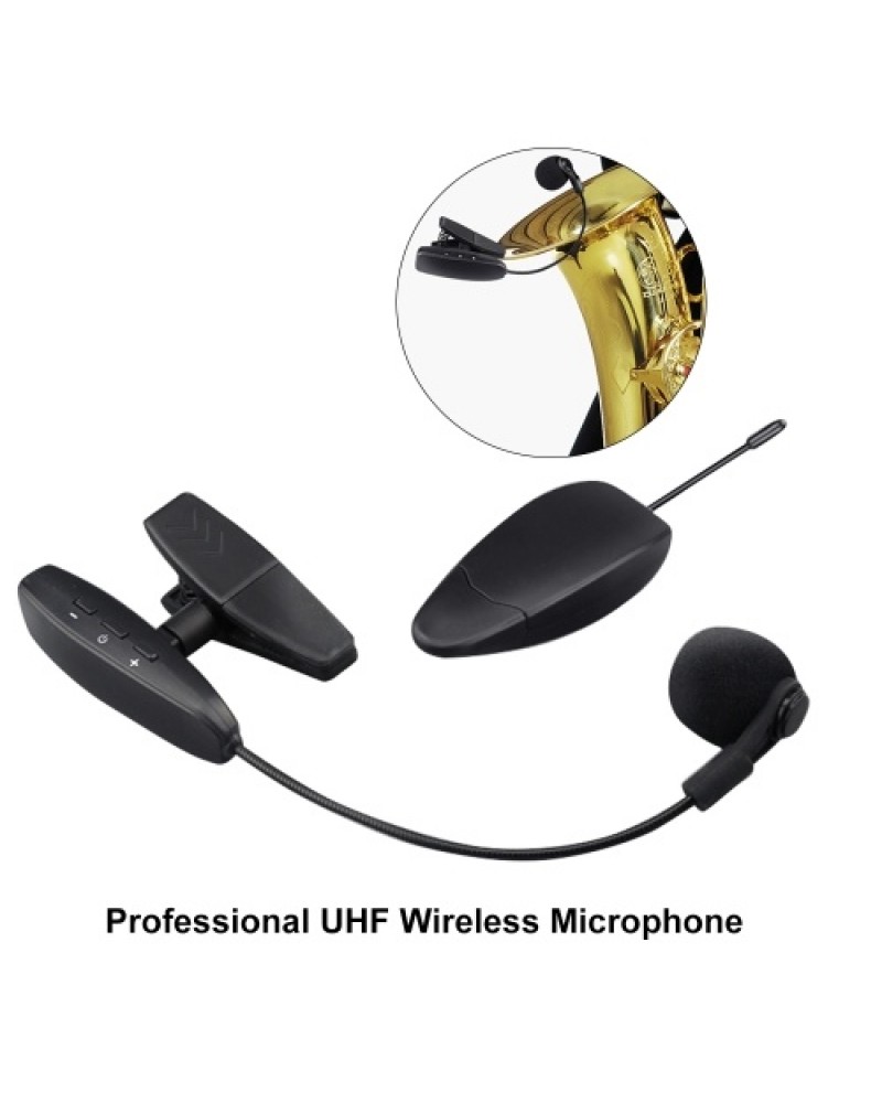 Professional UHF Wire-less Saxophone Microphone