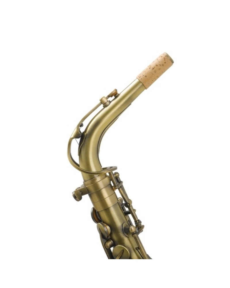 B65 Alto Saxophone Sax Bend Neck Brass E-flat Alto Sax Elbow 24.5mm Nozzle with Professional Leather Pad Heat-Insulating Sax Rep