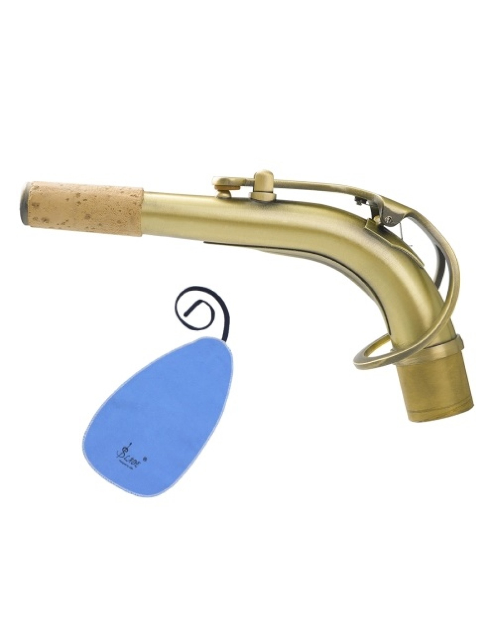 B65 Alto Saxophone Sax Bend Neck Brass E-flat Alto Sax Elbow 24.5mm Nozzle with Professional Leather Pad Heat-Insulating Sax Rep