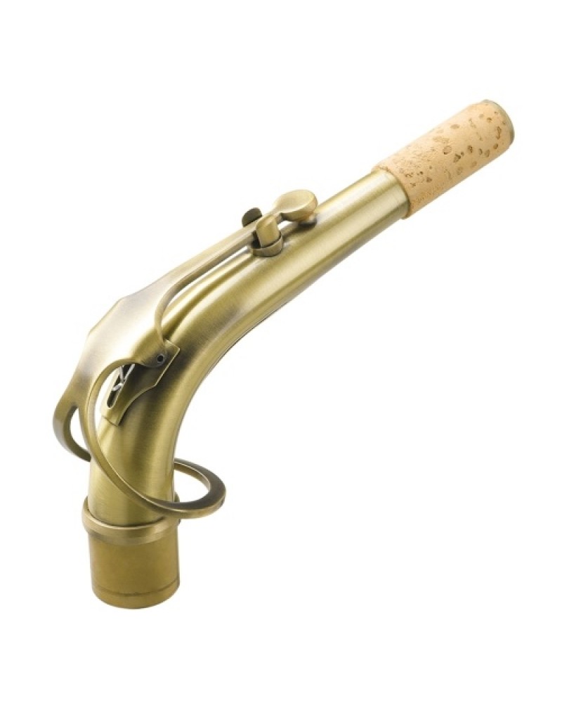B65 Alto Saxophone Sax Bend Neck Brass E-flat Alto Sax Elbow 24.5mm Nozzle with Professional Leather Pad Heat-Insulating Sax Rep