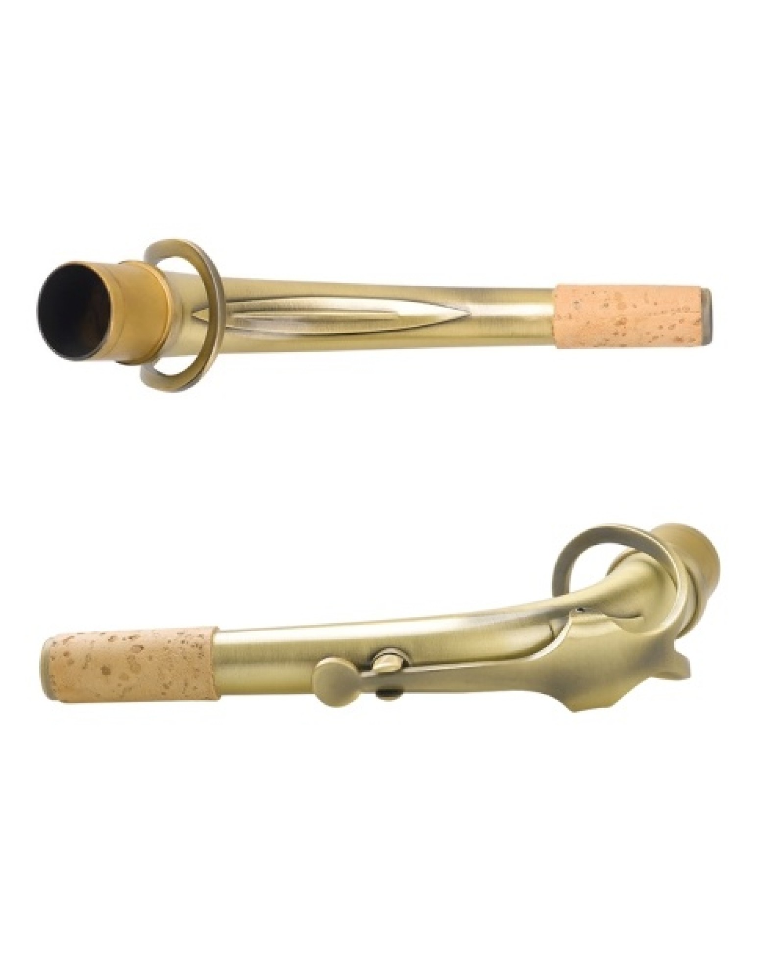 B65 Alto Saxophone Sax Bend Neck Brass E-flat Alto Sax Elbow 24.5mm Nozzle with Professional Leather Pad Heat-Insulating Sax Rep