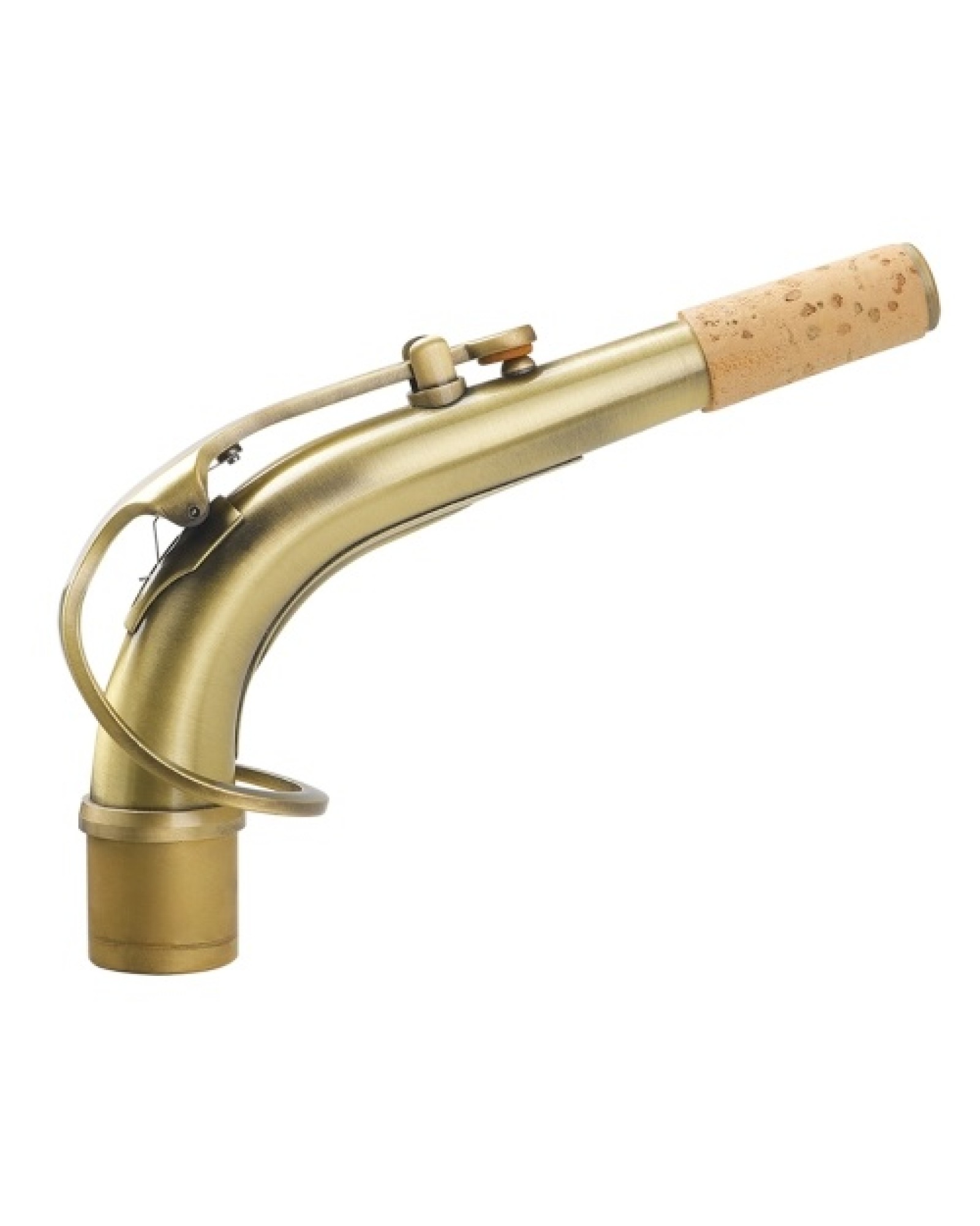 B65 Alto Saxophone Sax Bend Neck Brass E-flat Alto Sax Elbow 24.5mm Nozzle with Professional Leather Pad Heat-Insulating Sax Rep