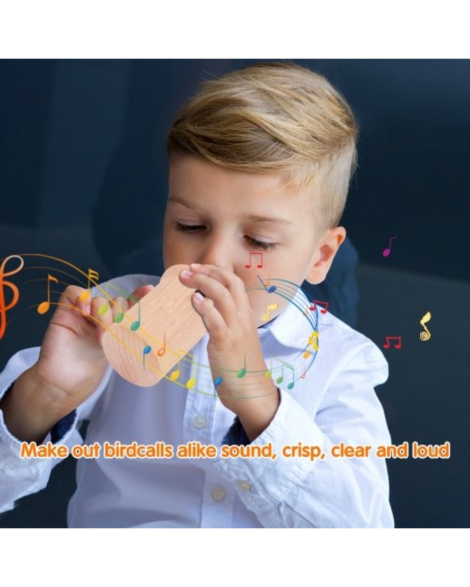 Wooden Bird Call Whistle Wood Bird Whistle Flute Educational Musical Instrument