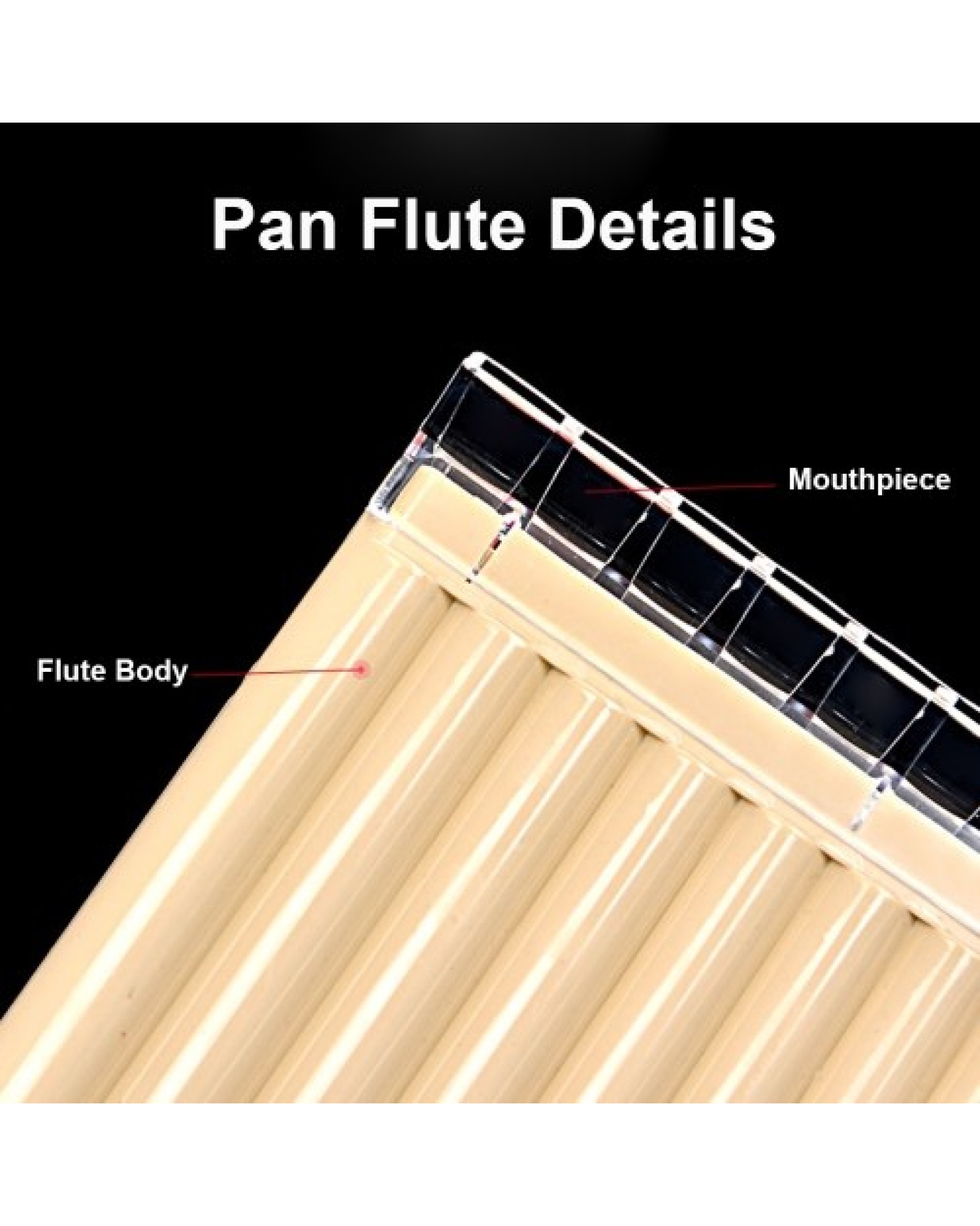 18 Pipe Pan Flute Panpipes C Key Pan Pipes with Mouthpiece for Beginners Students
