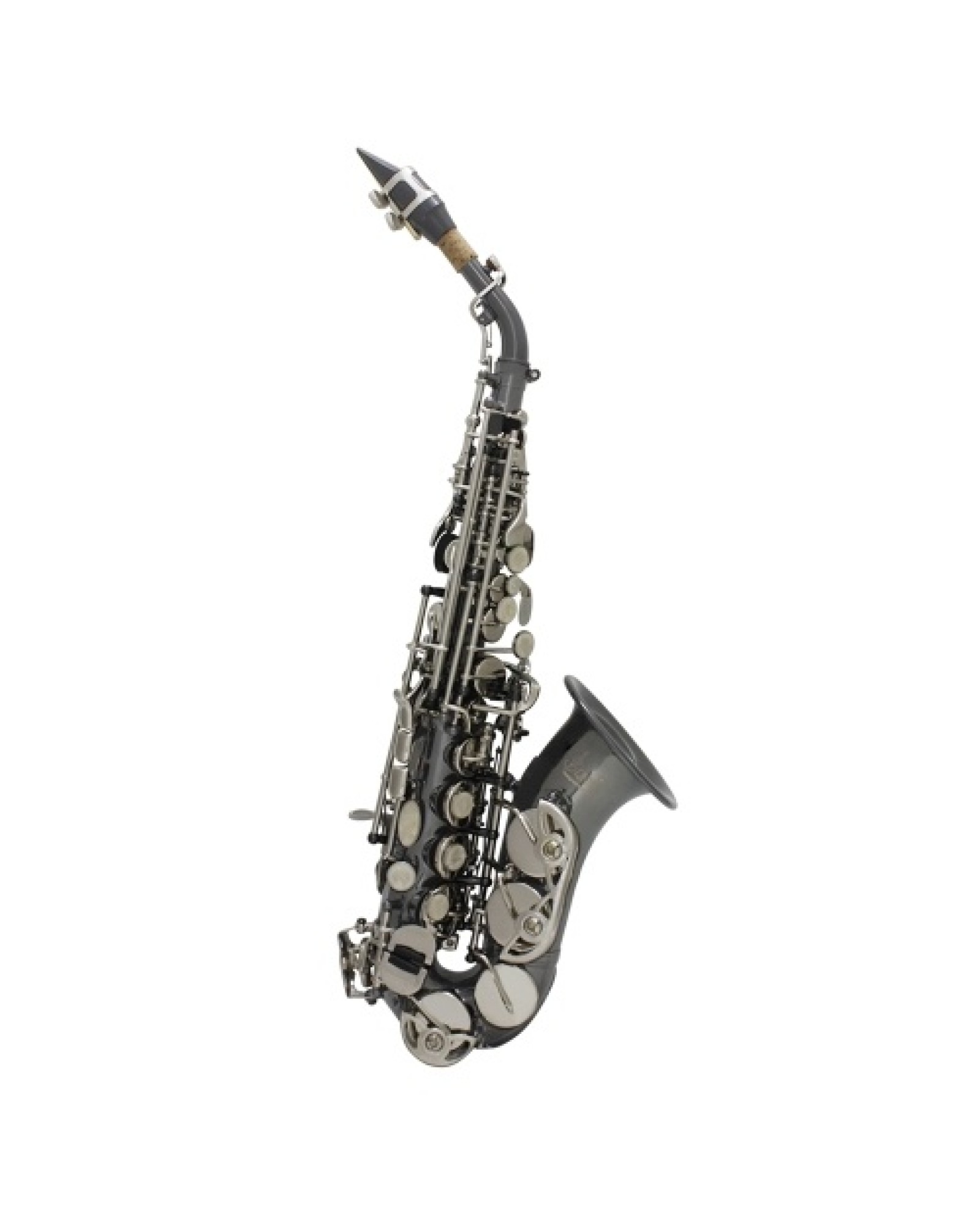 Bb Soprano Saxophone Sax Brass Material Black Nickel Plated Woodwind
