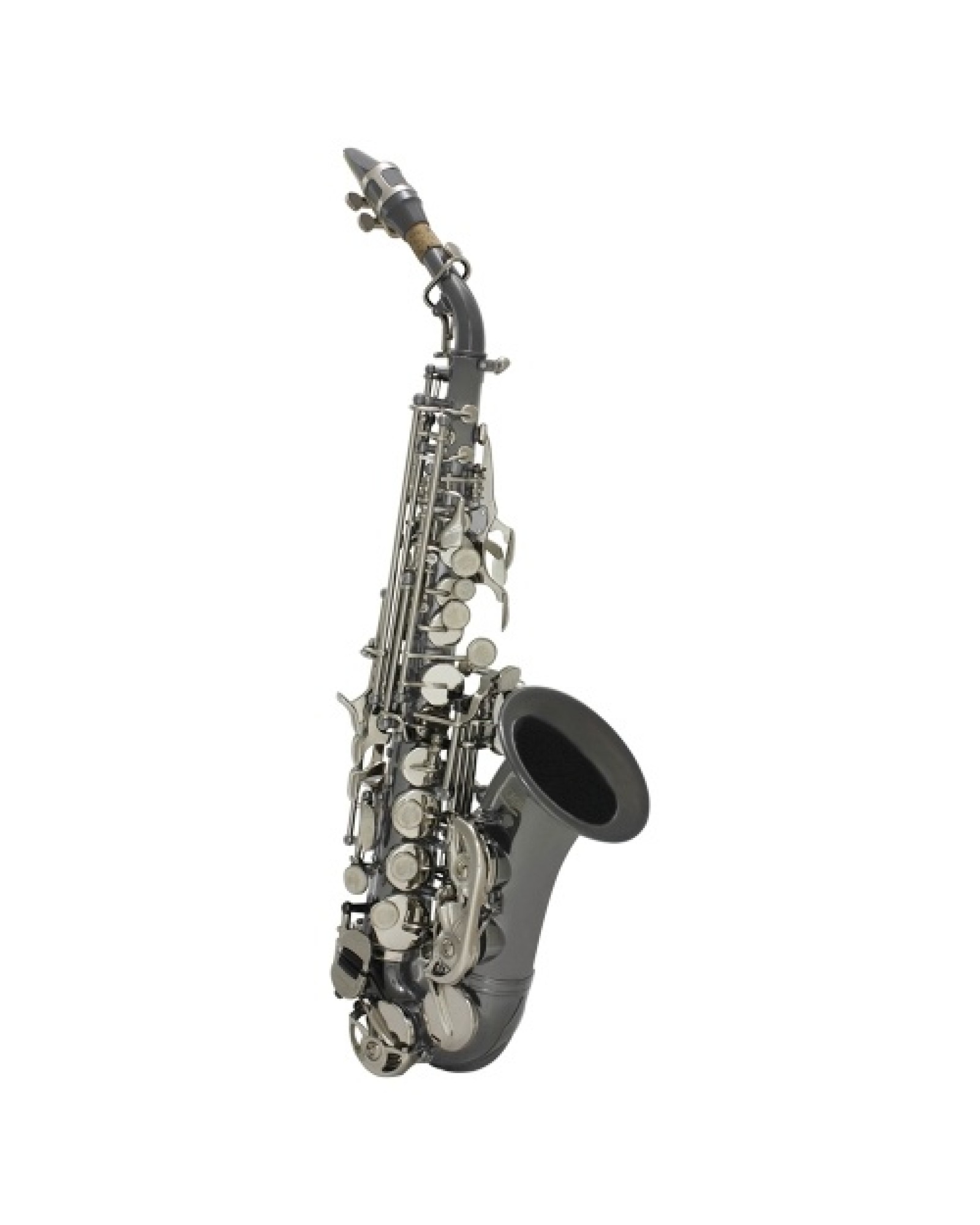 Bb Soprano Saxophone Sax Brass Material Black Nickel Plated Woodwind
