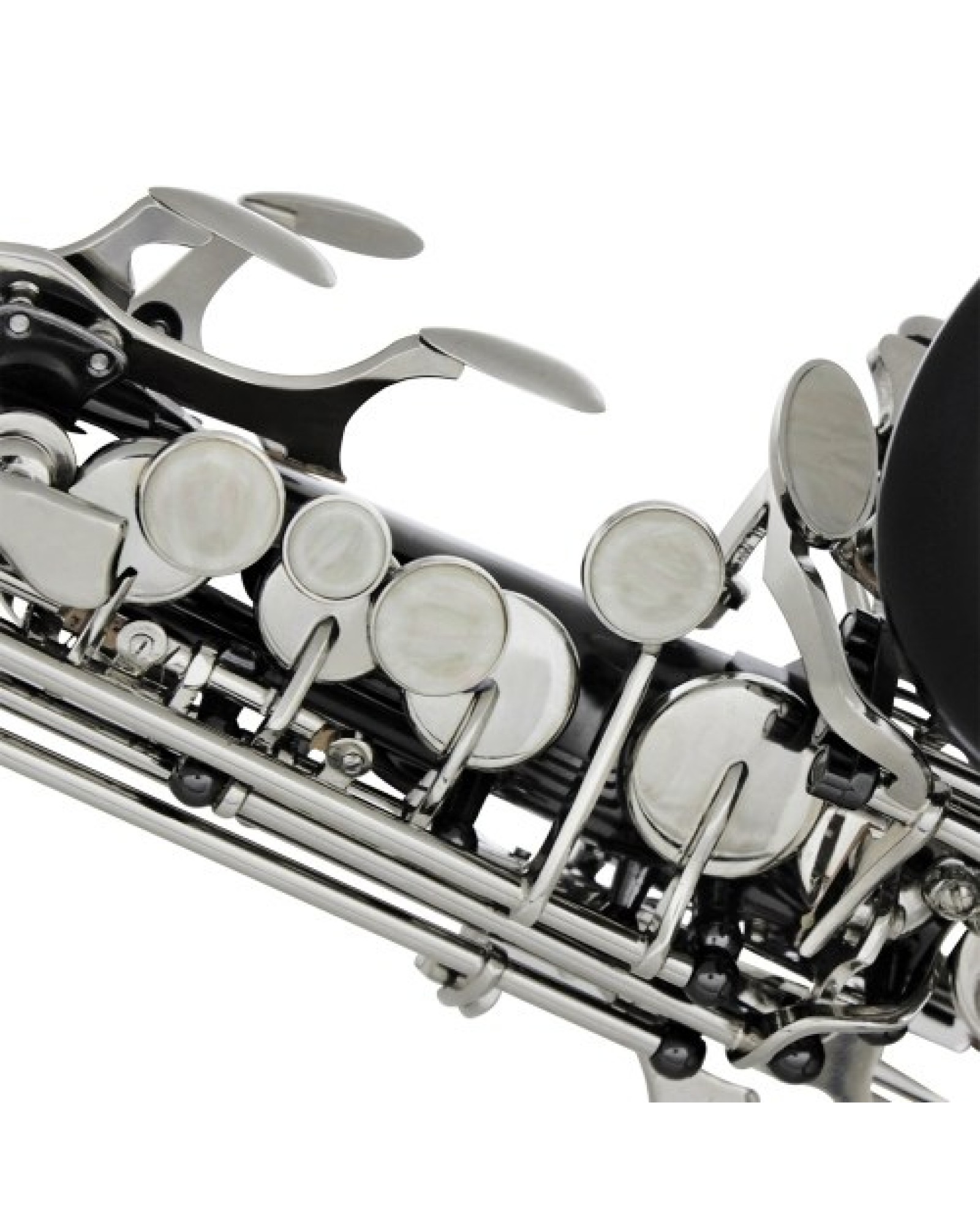 Bb Soprano Saxophone Sax Brass Material Black Nickel Plated Woodwind