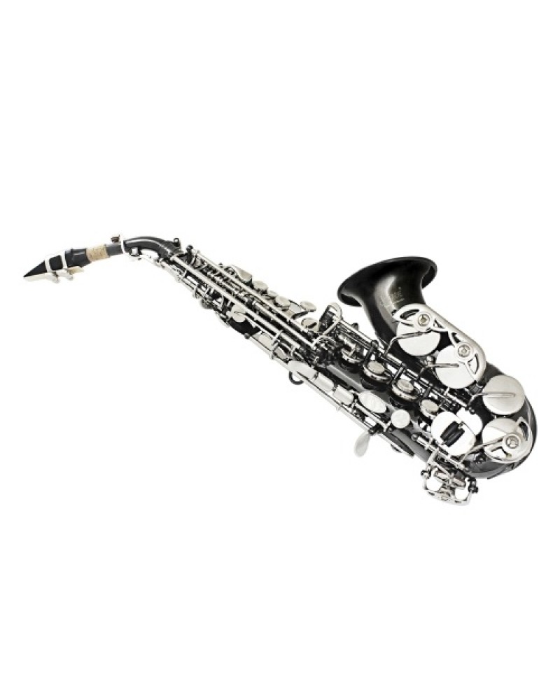Bb Soprano Saxophone Sax Brass Material Black Nickel Plated Woodwind