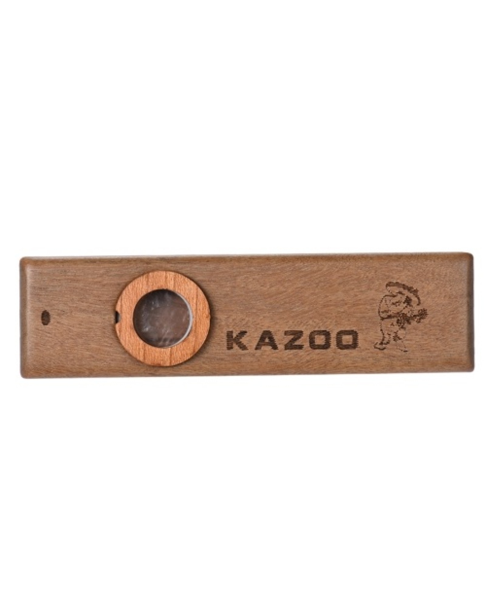Wooden Kazoo Musical Instrument Ukulele Guitar Partner Wood Harmonica with Metal Box for Music Lover