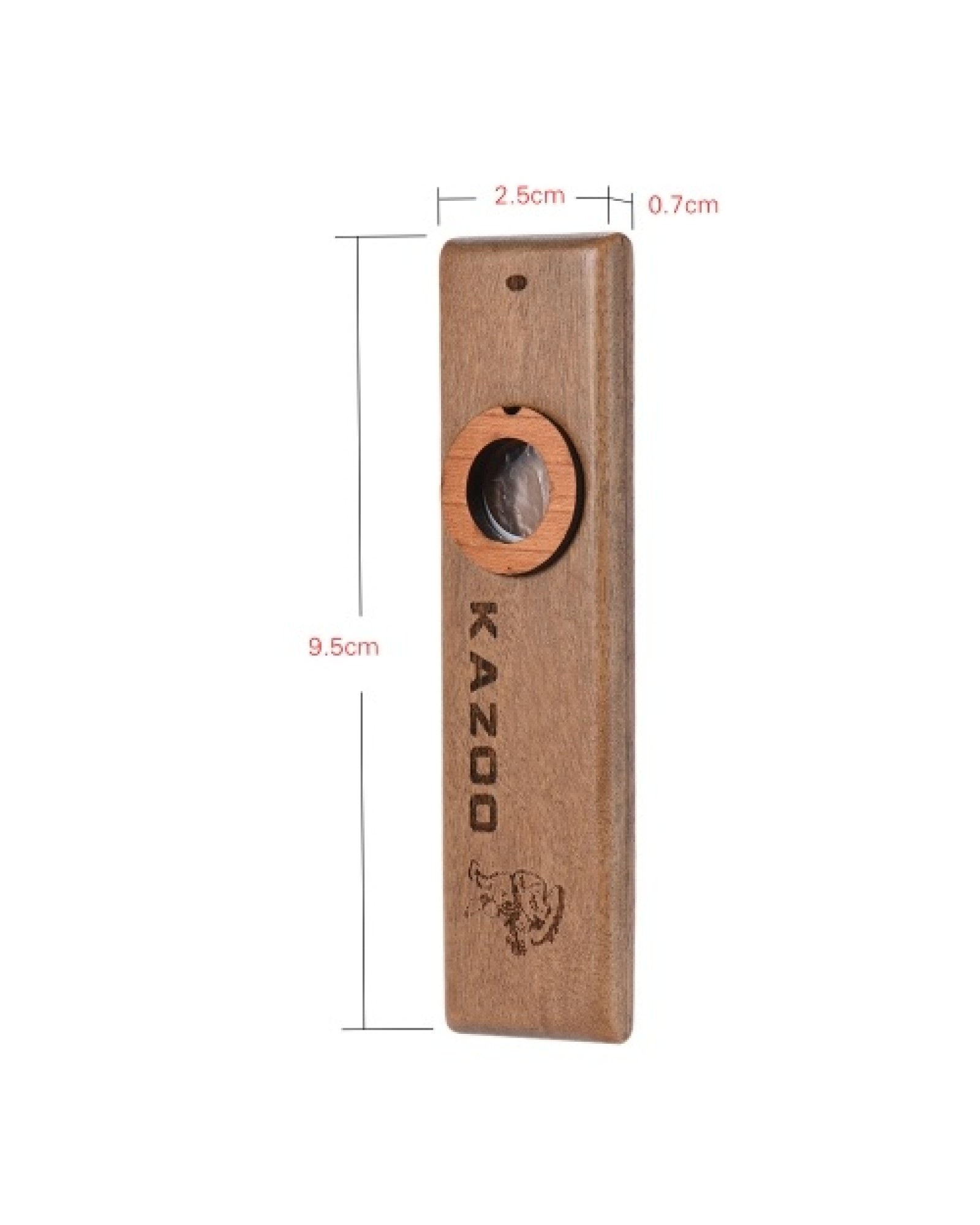 Wooden Kazoo Musical Instrument Ukulele Guitar Partner Wood Harmonica with Metal Box for Music Lover