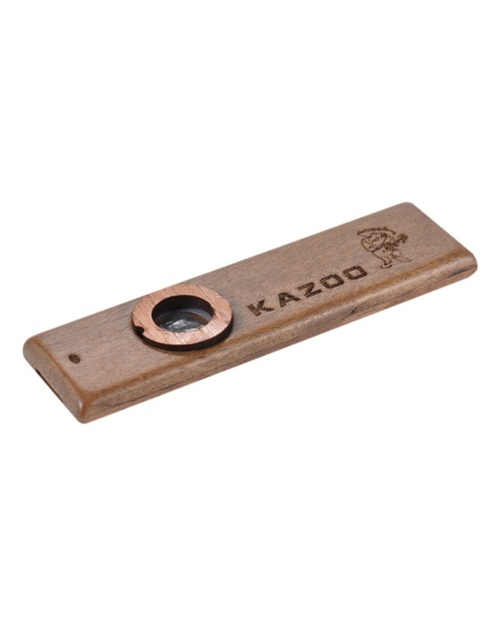 Wooden Kazoo Musical Instrument Ukulele Guitar Partner Wood Harmonica with Metal Box for Music Lover