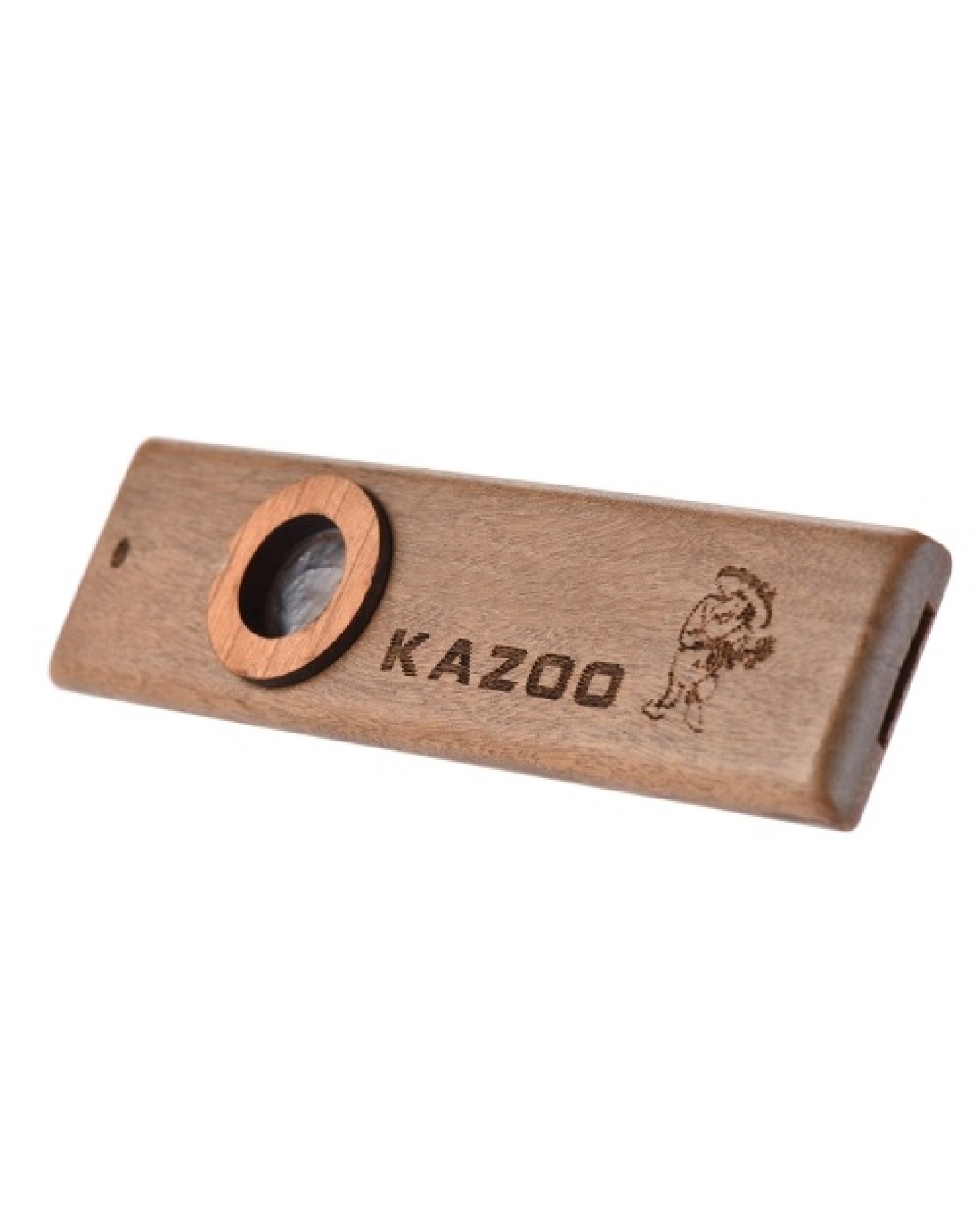Wooden Kazoo Musical Instrument Ukulele Guitar Partner Wood Harmonica with Metal Box for Music Lover