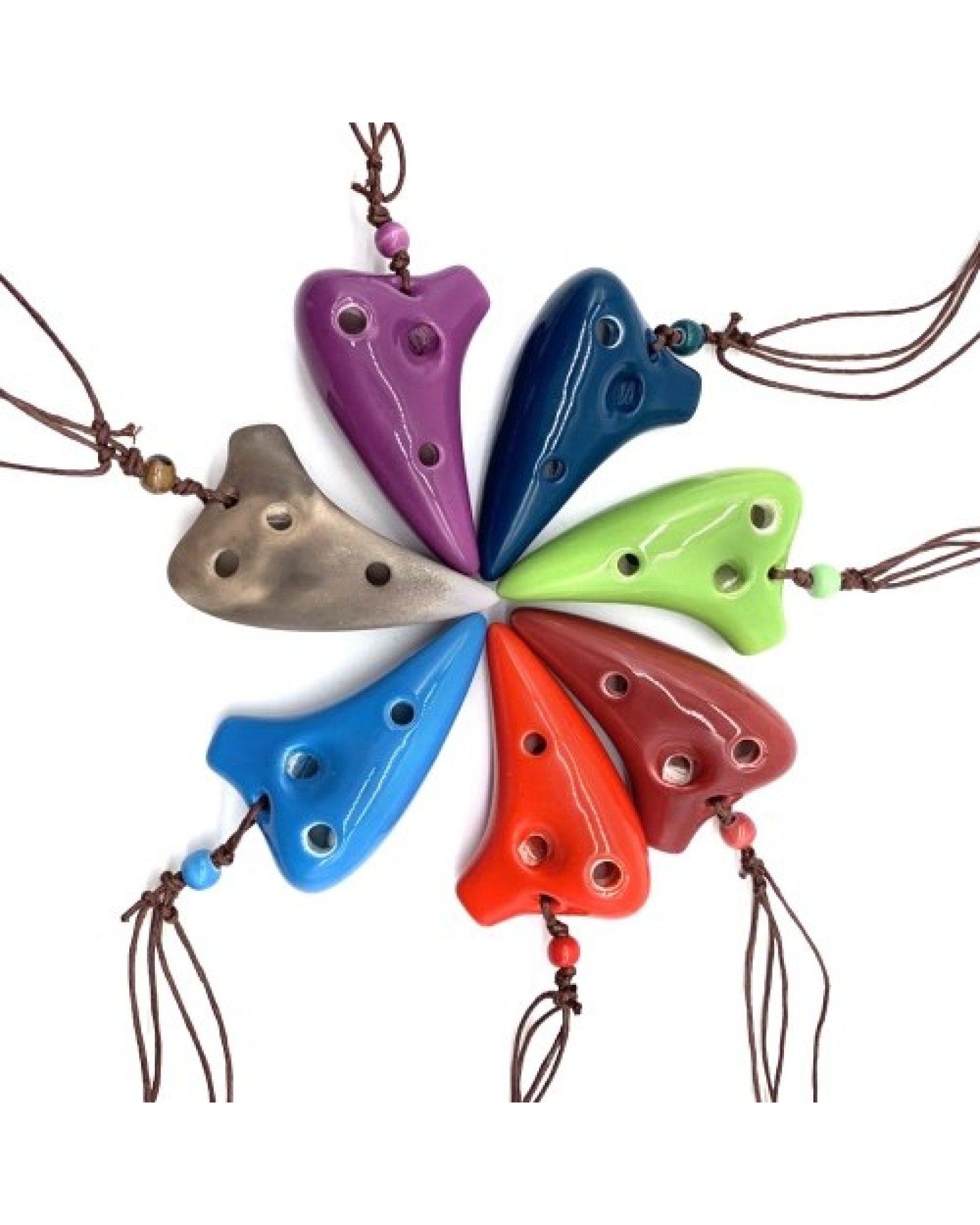 6 Holes Ceramic Ocarina Alto C Submarine Style Musical Instrument with Lanyard Music Score For Music Lover and Beginner