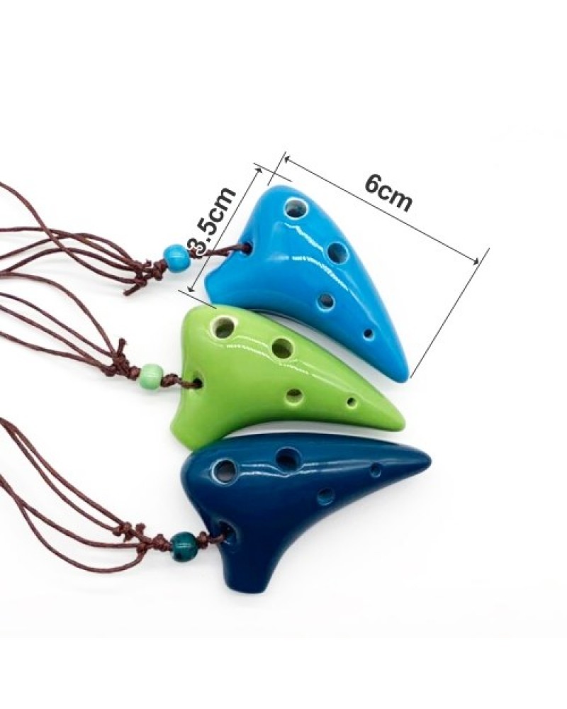 6 Holes Ceramic Ocarina Alto C Submarine Style Musical Instrument with Lanyard Music Score For Music Lover and Beginner