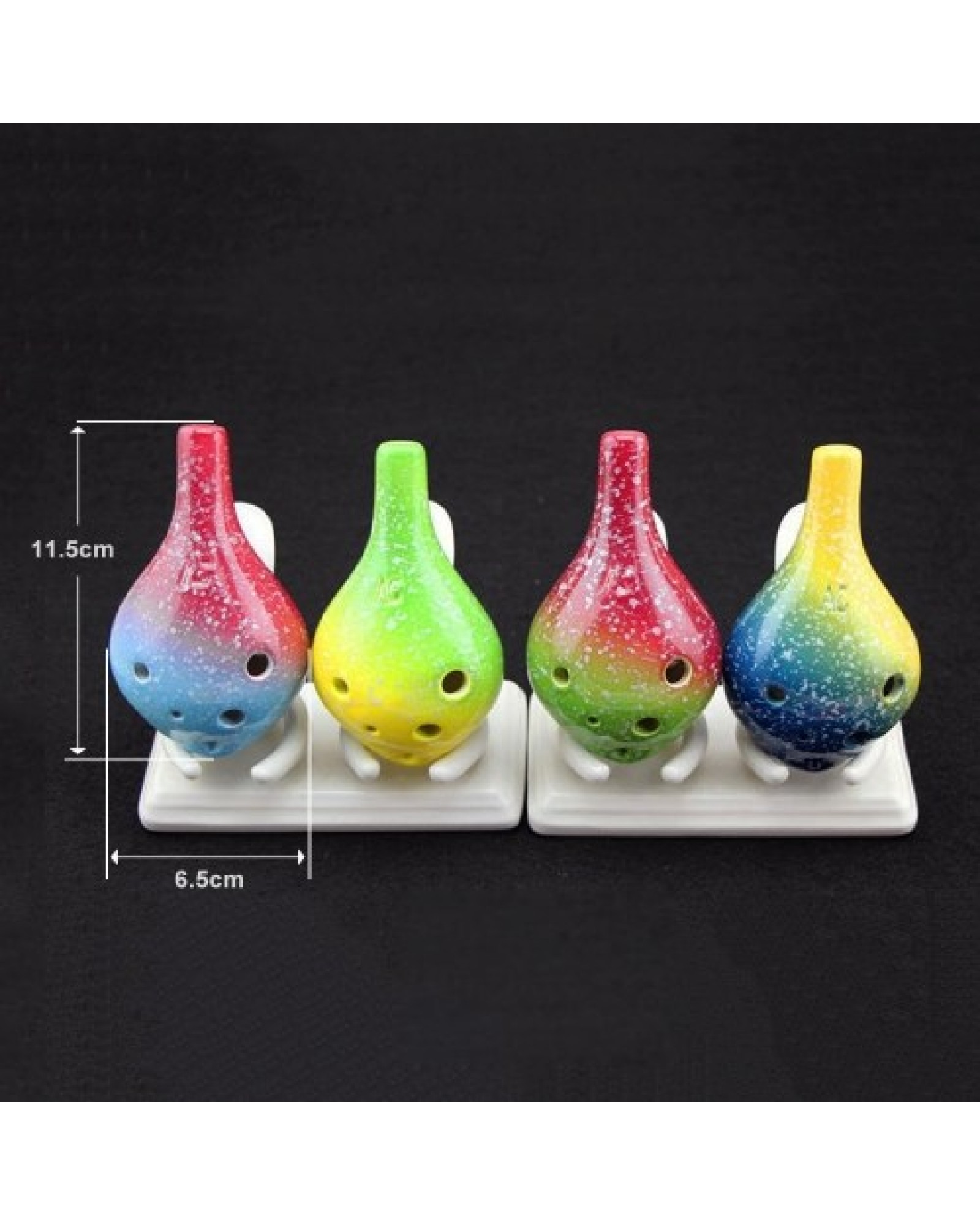 6 Holes Ceramic Ocarina Alto C Wine Bottle Style Musical Instrument with Lanyard Music Score For Music Lover and Learner
