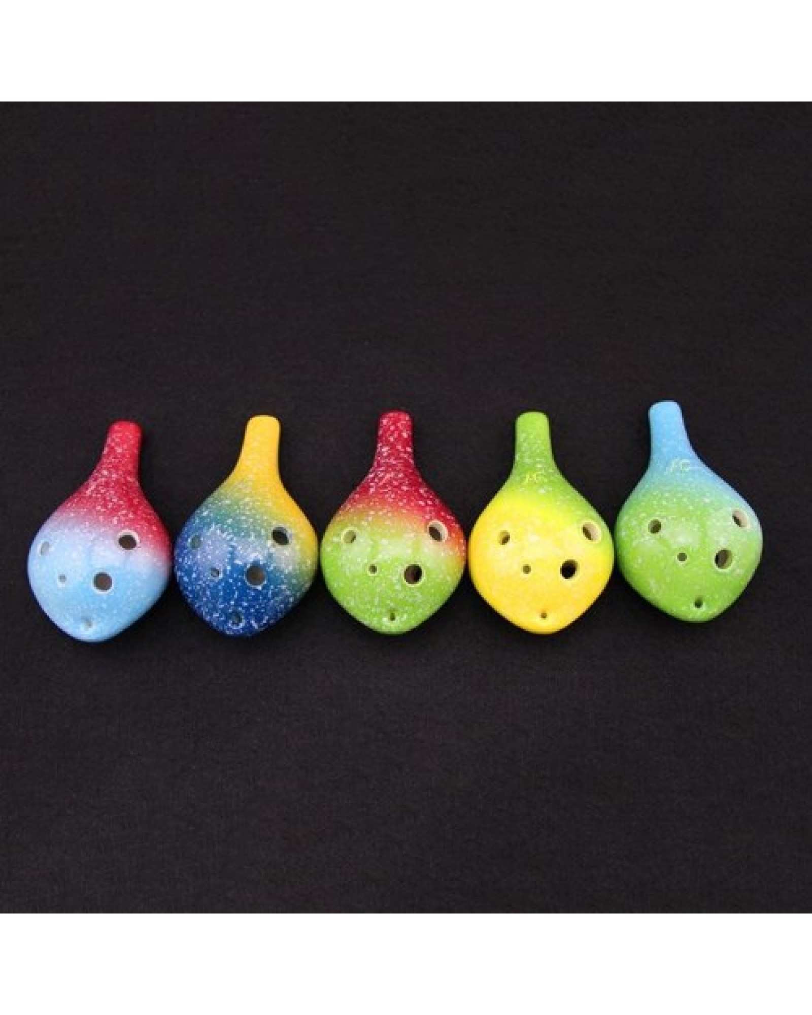 6 Holes Ceramic Ocarina Alto C Wine Bottle Style Musical Instrument with Lanyard Music Score For Music Lover and Learner