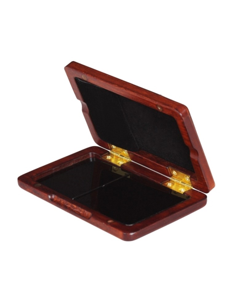 Solid Wood Reed Case Wooden Holder Box for Tenor/ Alto/ Soprano Saxophone Clarinet Reeds, 2pcs Capacity