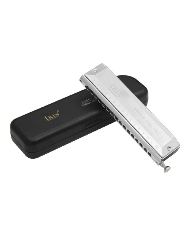 16 Hole 64 Tones Chromatic Harmonica Mouth Organ Key of C Reed Wind Instrument