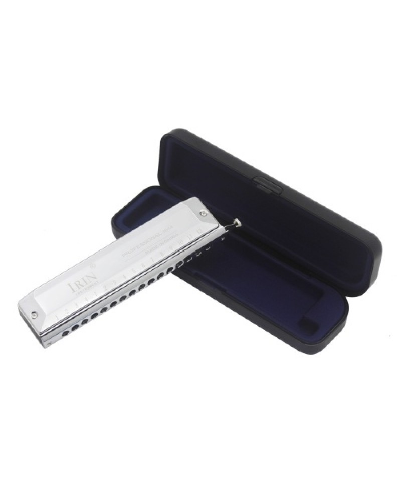 16 Hole 64 Tones Chromatic Harmonica Mouth Organ Key of C Reed Wind Instrument