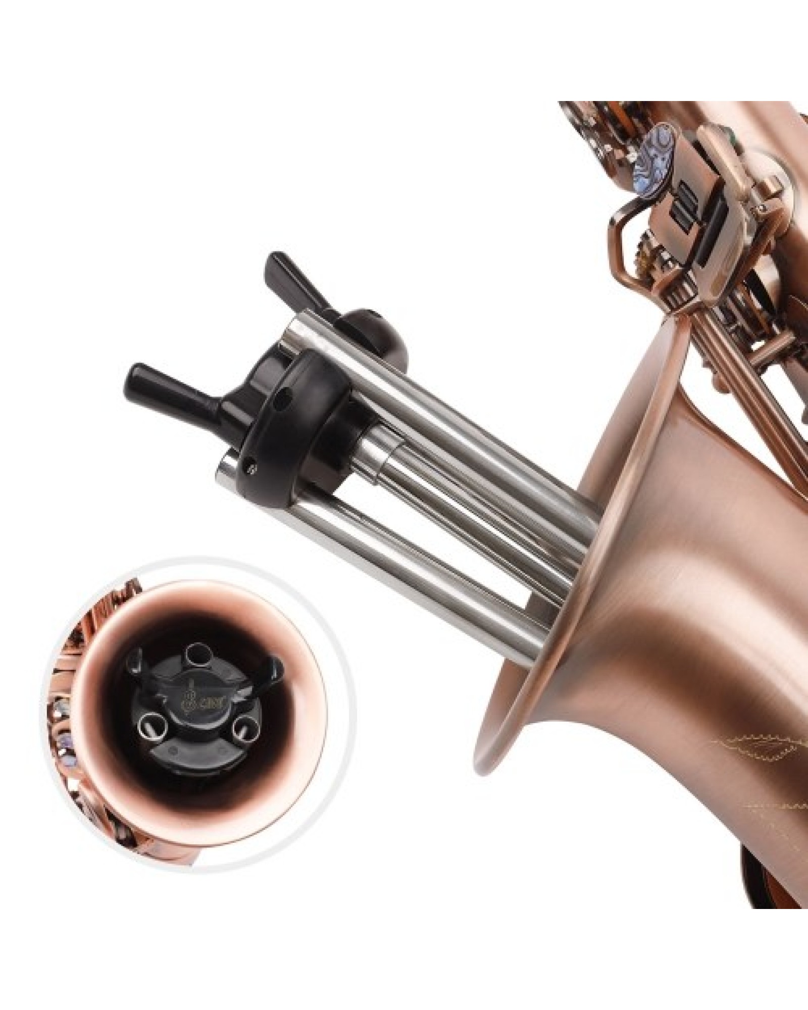 Red Antique Soprano Saxophone Bb Key Woodwind Instrument Brass Material