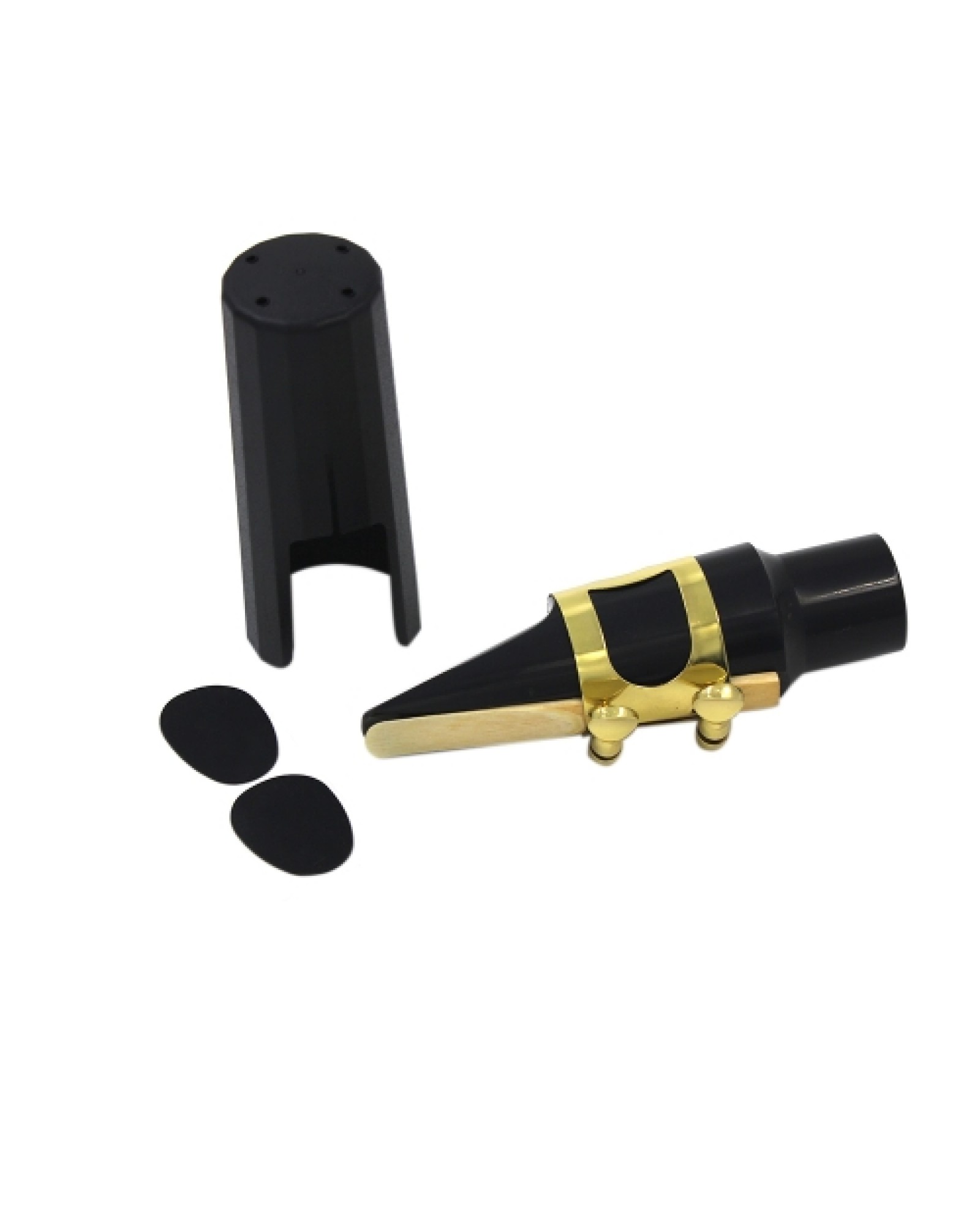 Tenor Sax Saxophone Mouthpiece Plastic with Cap Metal Buckle Reed Mouthpiece Patches Pads Cushions