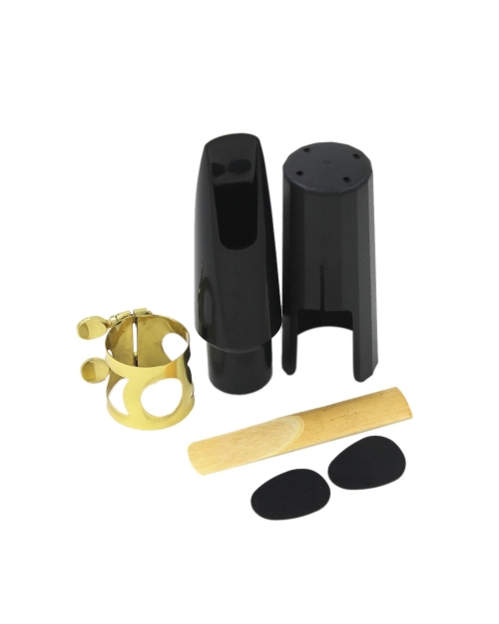 Tenor Sax Saxophone Mouthpiece Plastic with Cap Metal Buckle Reed Mouthpiece Patches Pads Cushions