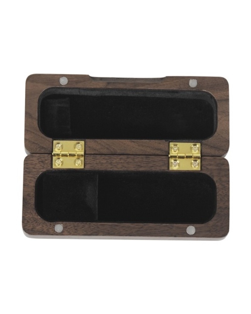 Wooden Saxophone Sax Mouthpiece Holder Case Box Solid Wood
