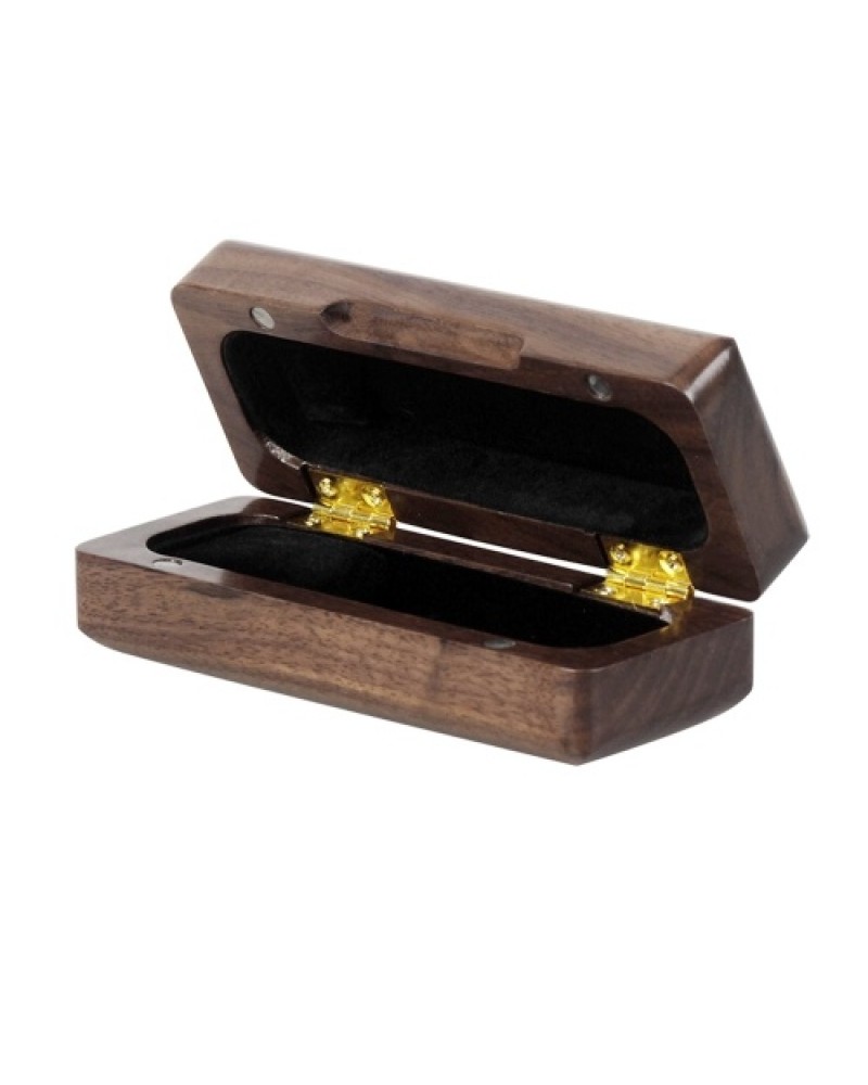 Wooden Saxophone Sax Mouthpiece Holder Case Box Solid Wood