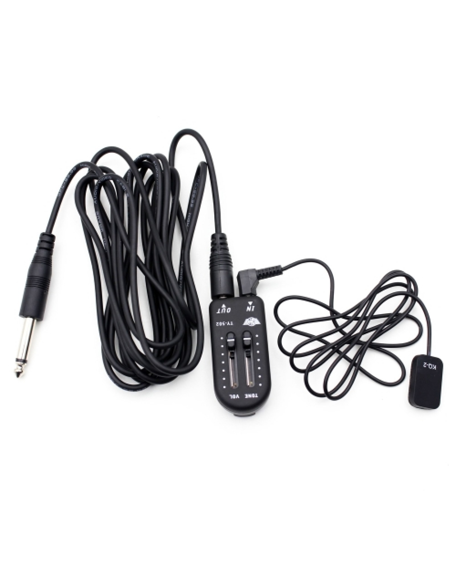 KQ-2 Piezo Contact Pickup Transducer with Volume Controller Tuner Audio Cable Sticker for Guitar Violin Banjo Mandolin Ukulele S