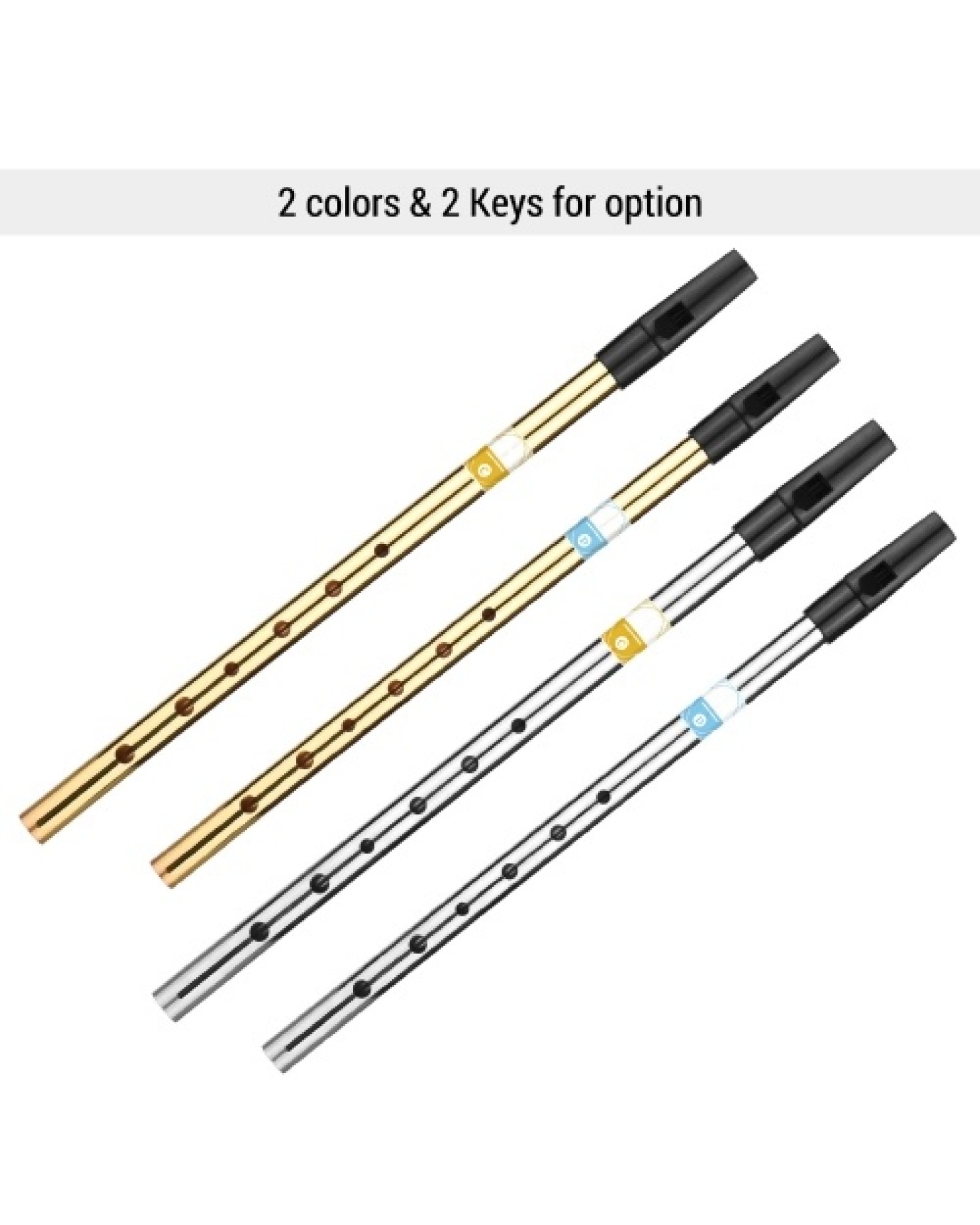 Irish Whistle Flute Key of D 6 Holes Flute Wind Musical Instruments for Beginners Intermediates Experts
