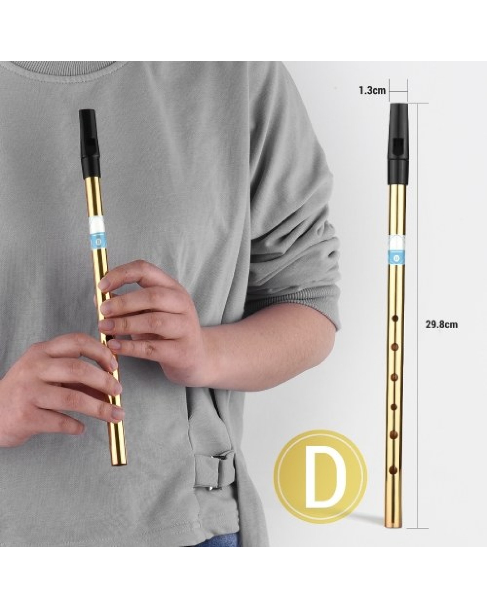 Irish Whistle Flute Key of D 6 Holes Flute Wind Musical Instruments for Beginners Intermediates Experts