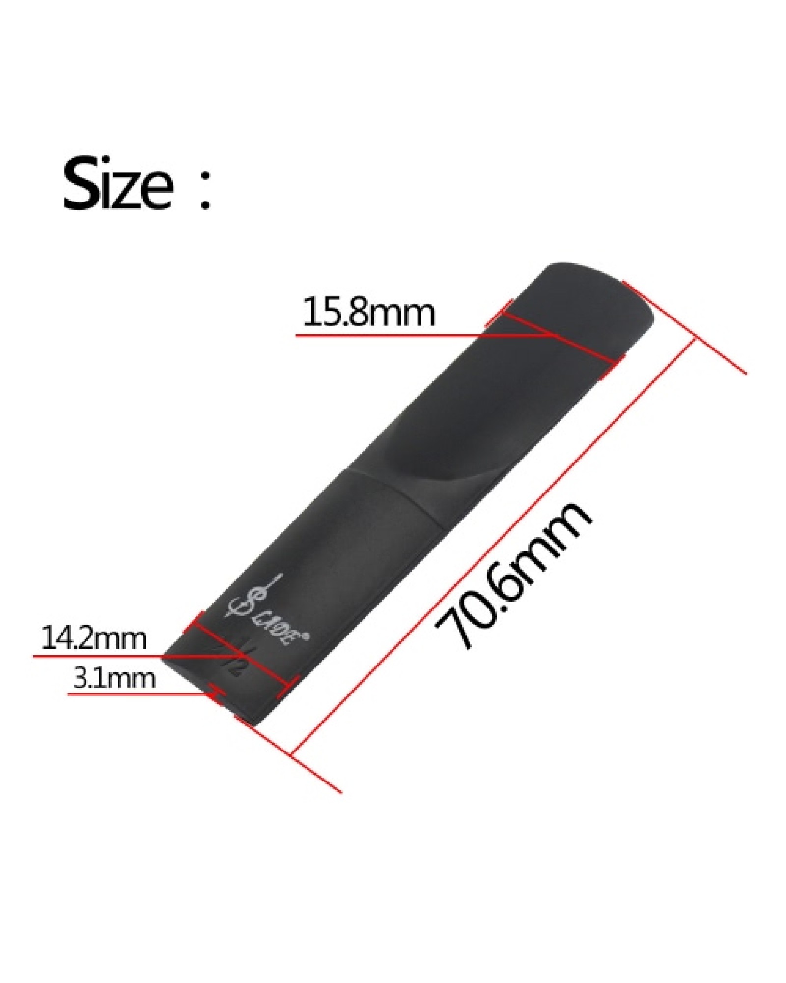 ABS Reed Strength 2.5 for Alto Eb Saxophone Sax Accessory Black