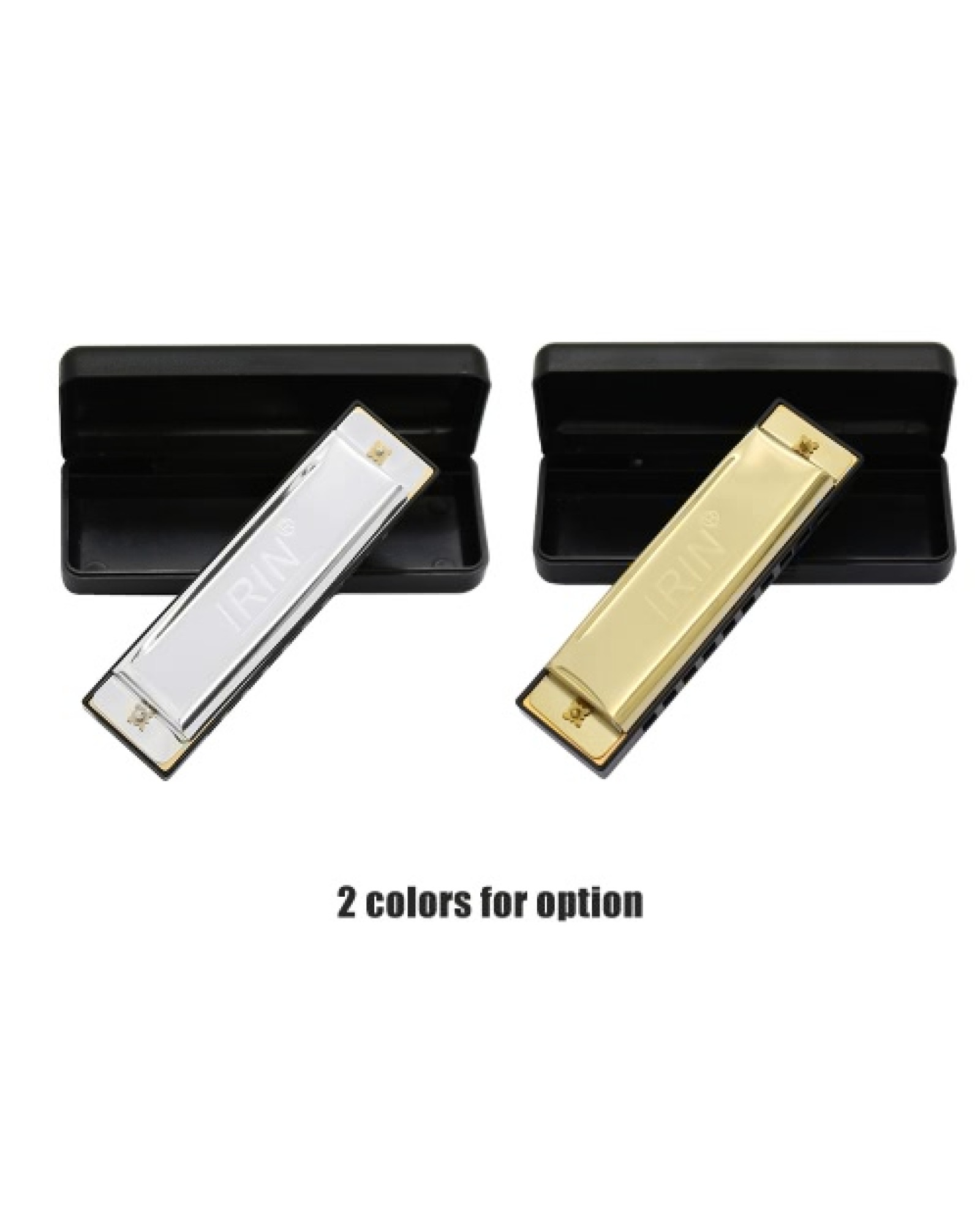 10 Holes 20 Tone Diatonic Blues Harmonica Key of C with Case for Beginner Children Golden