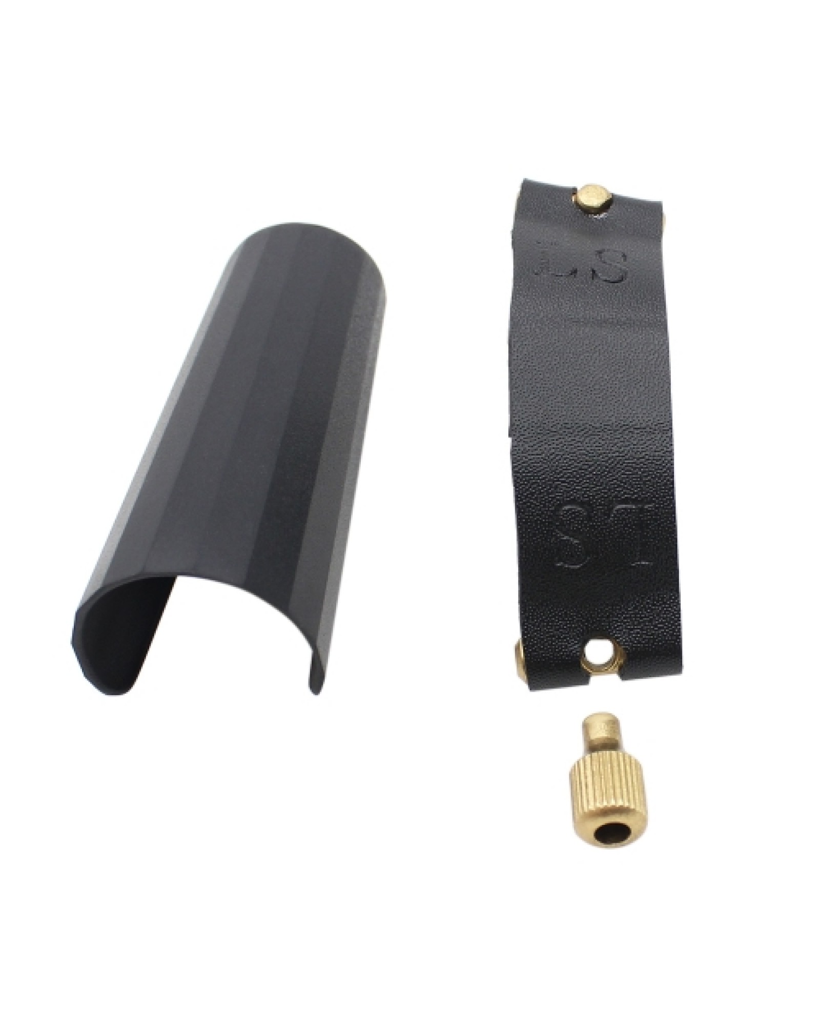 Leather Ligature Fastener with Plastic Cap for Soprano Sax Saxphone Bakelite Mouthpiece Durable