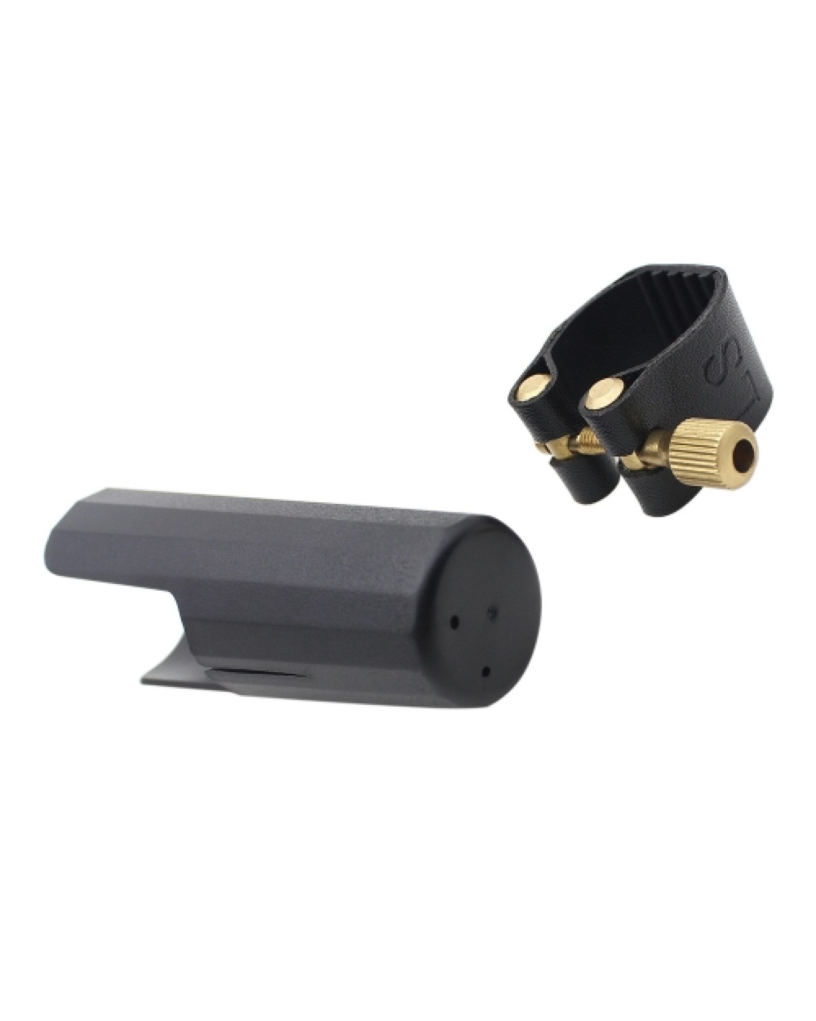 Leather Ligature Fastener with Plastic Cap for Soprano Sax Saxphone Bakelite Mouthpiece Durable