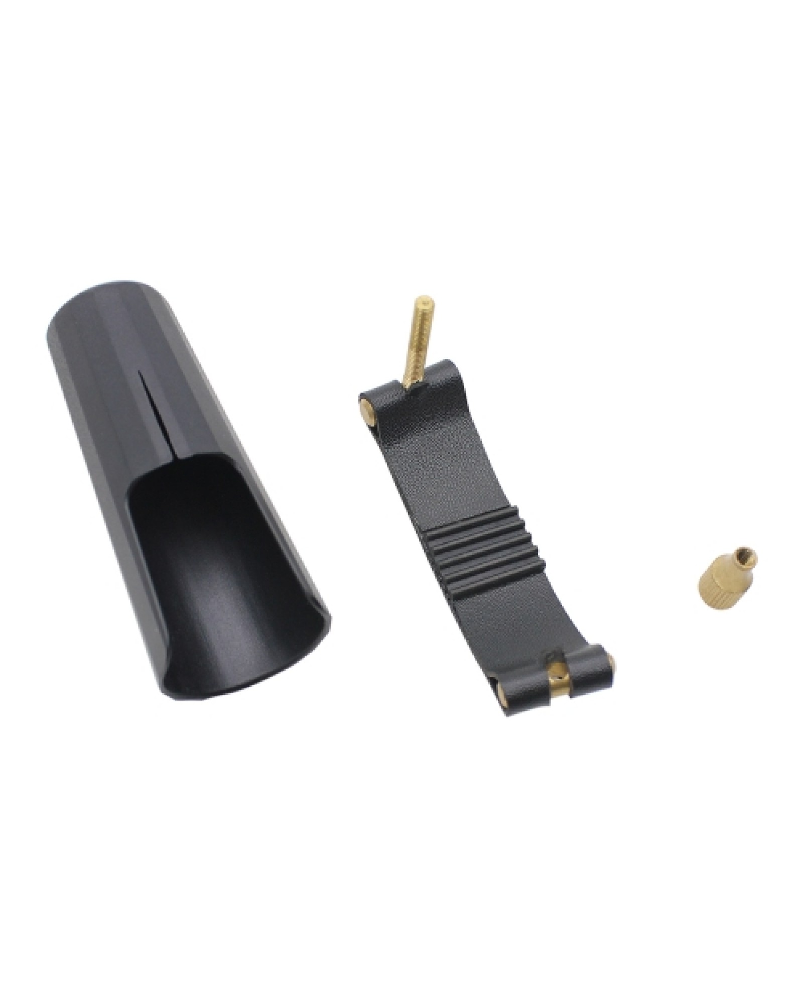 Leather Ligature Fastener with Plastic Cap for Soprano Sax Saxphone Bakelite Mouthpiece Durable