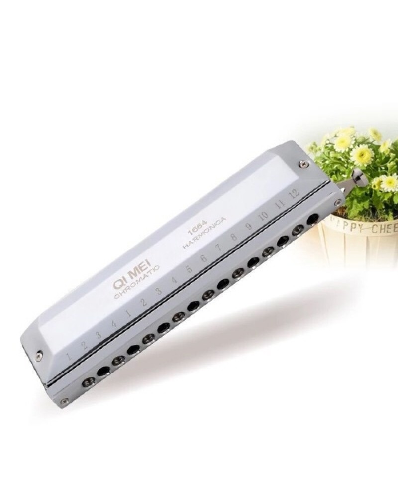 Chromatic Harmonica 16 Holes 64 Tones Mouth Organ Instrumentos Key C Professional Chromatic Harp Musical Instruments